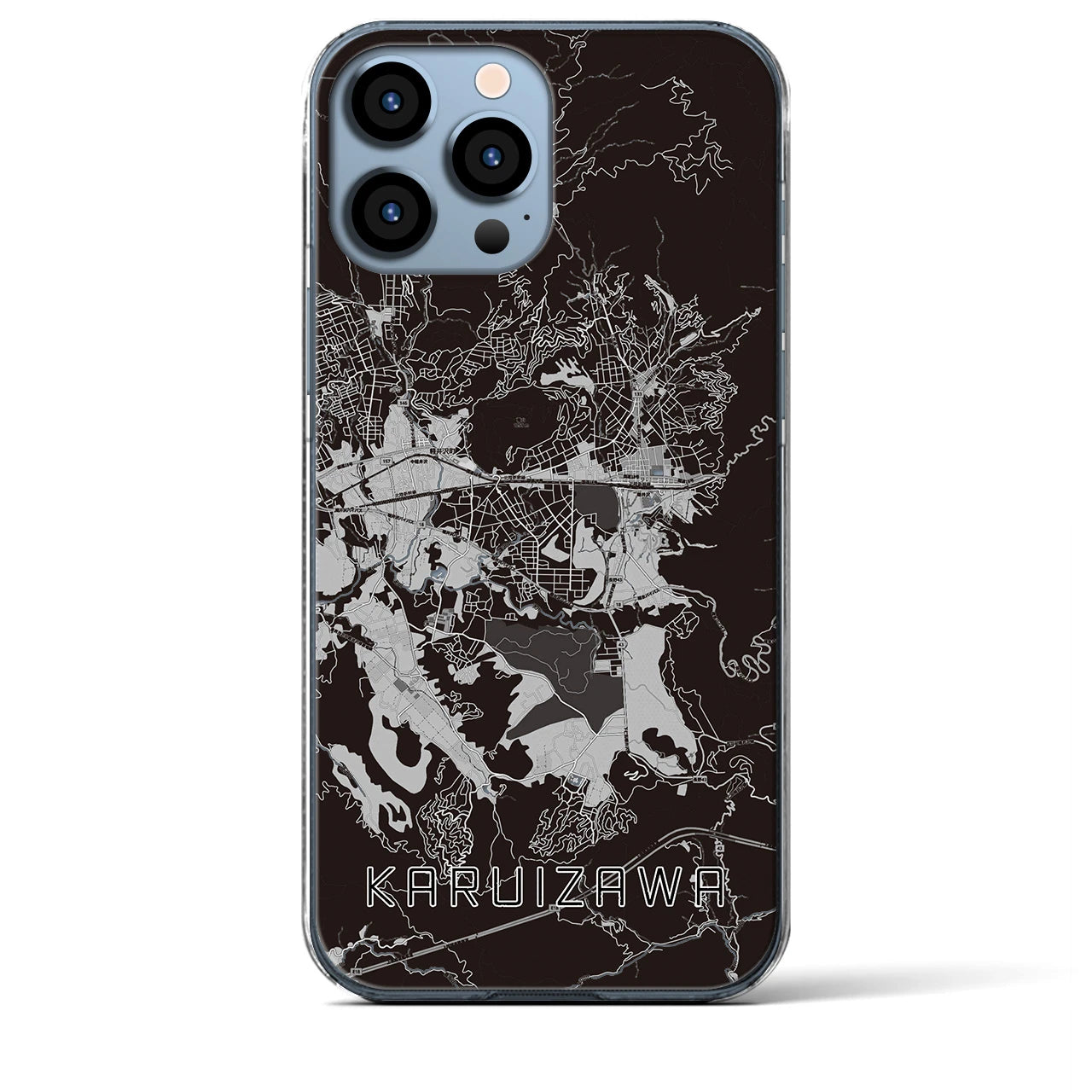 【軽井沢(長野県)】地図柄iPhoneケース(クリアタイプ)