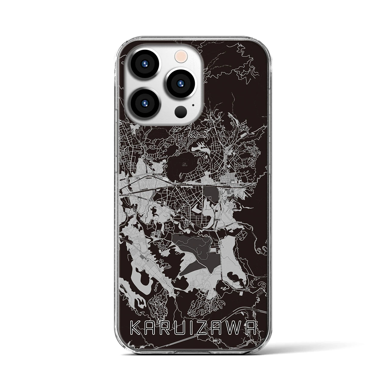 【軽井沢(長野県)】地図柄iPhoneケース(クリアタイプ)