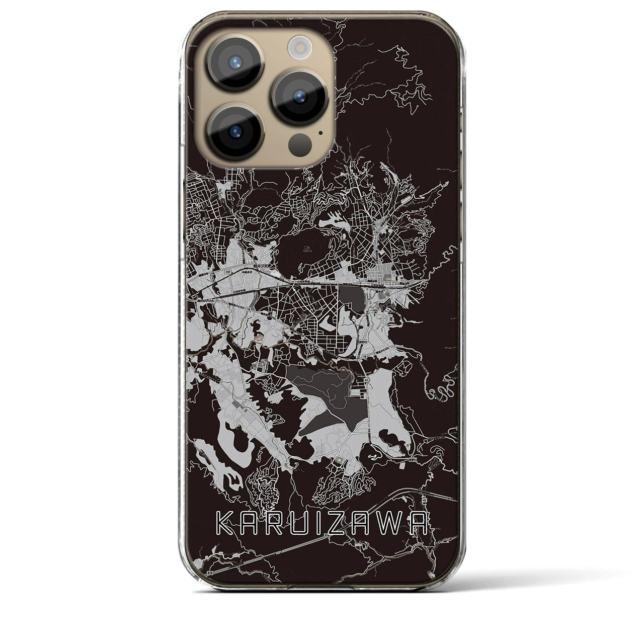 【軽井沢(長野県)】地図柄iPhoneケース(クリアタイプ)