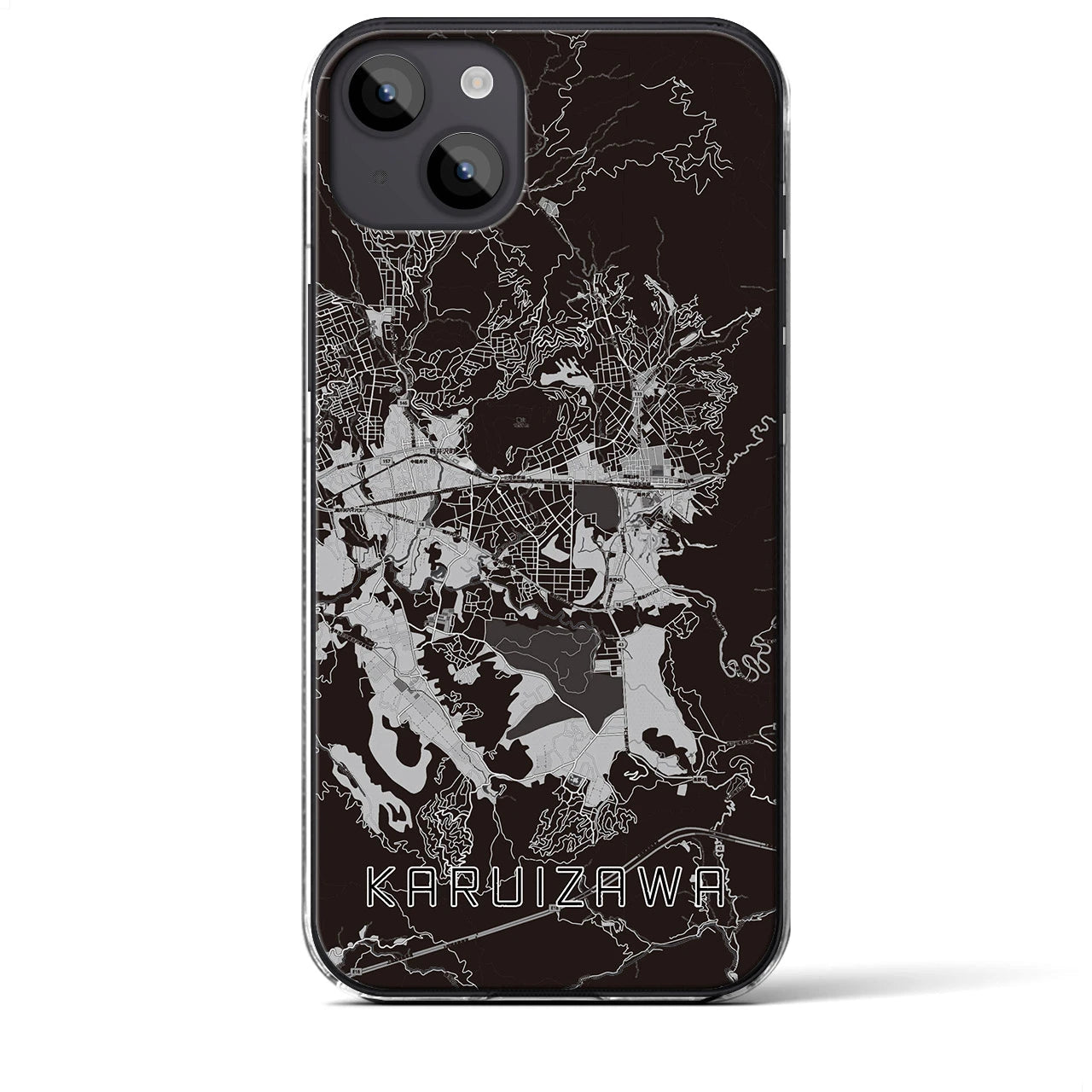 【軽井沢(長野県)】地図柄iPhoneケース(クリアタイプ)