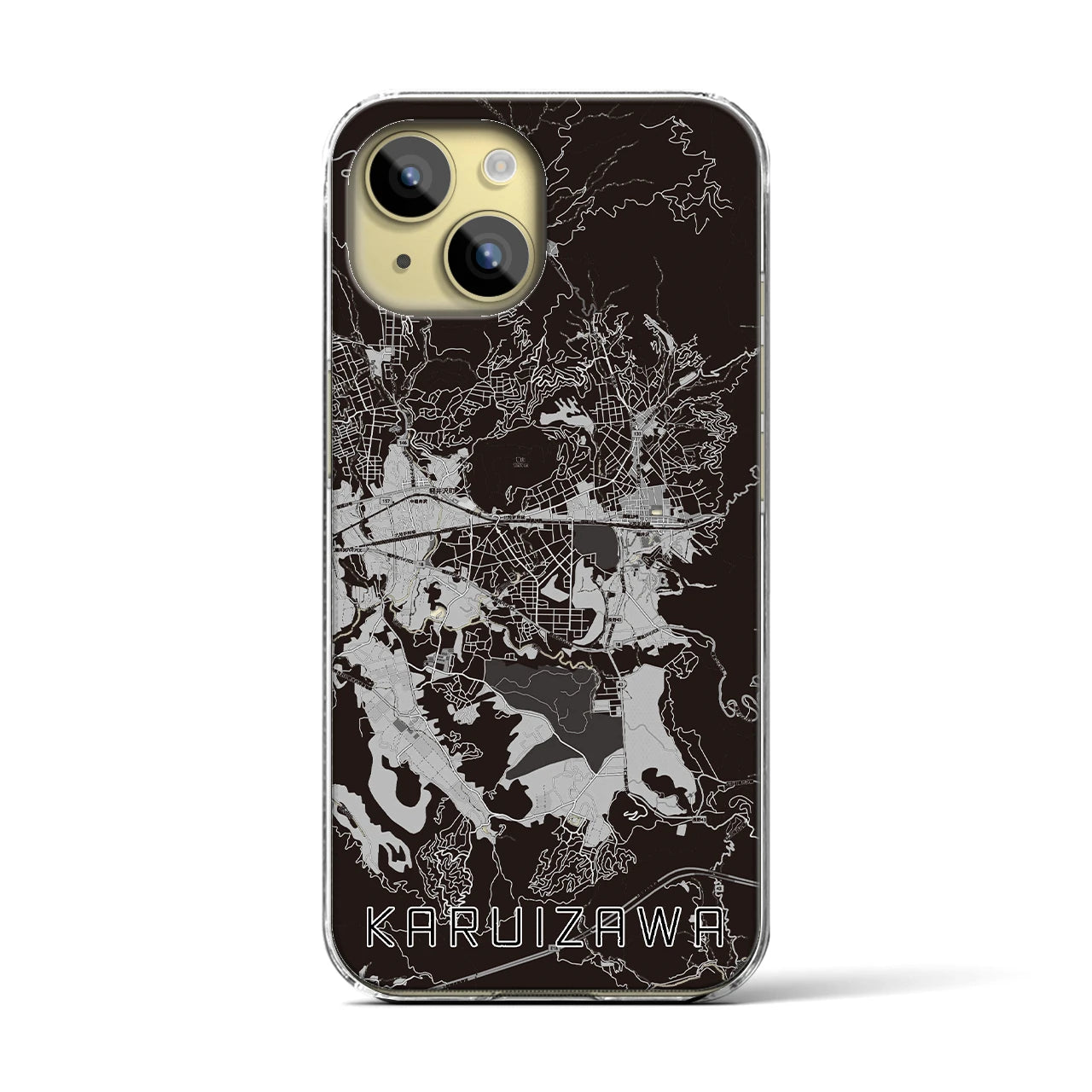 【軽井沢(長野県)】地図柄iPhoneケース(クリアタイプ)