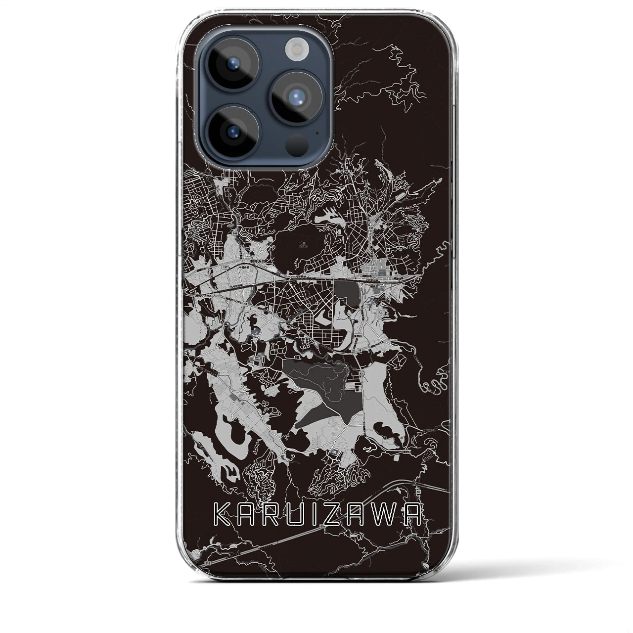 【軽井沢(長野県)】地図柄iPhoneケース(クリアタイプ)