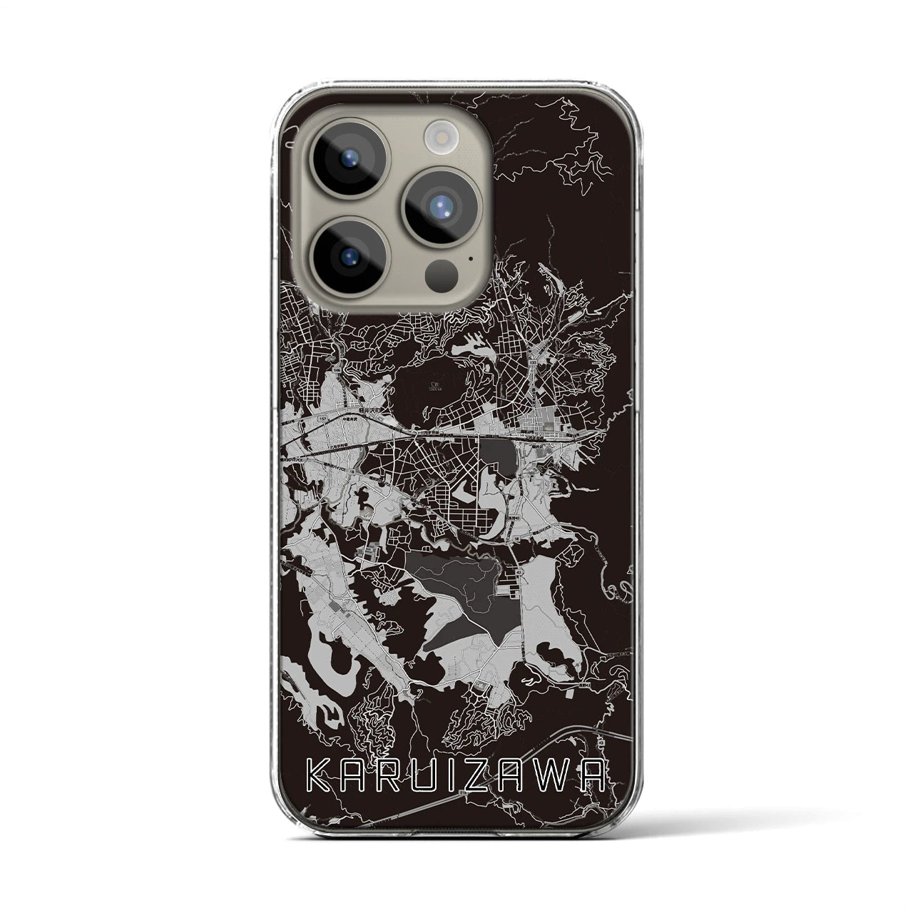 【軽井沢(長野県)】地図柄iPhoneケース(クリアタイプ)