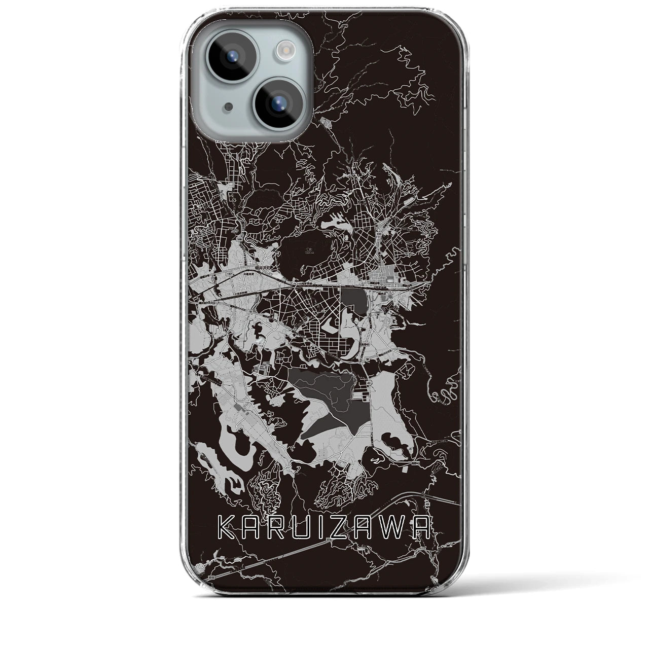 【軽井沢(長野県)】地図柄iPhoneケース(クリアタイプ)