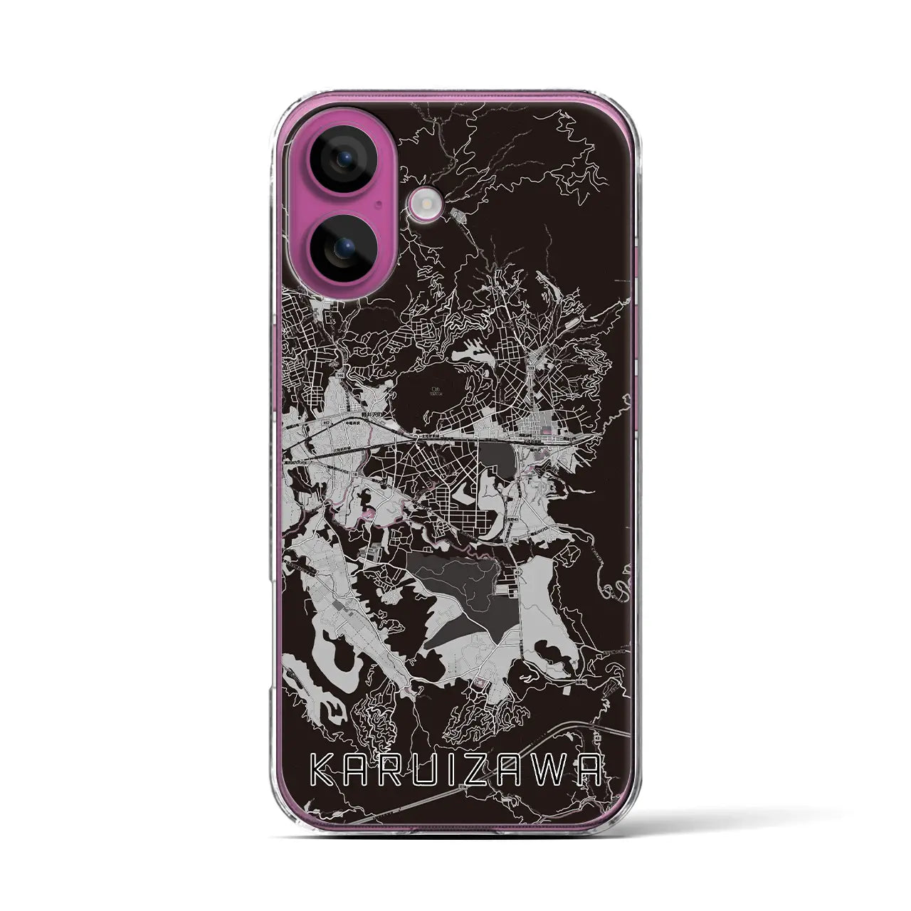 【軽井沢(長野県)】地図柄iPhoneケース(クリアタイプ)