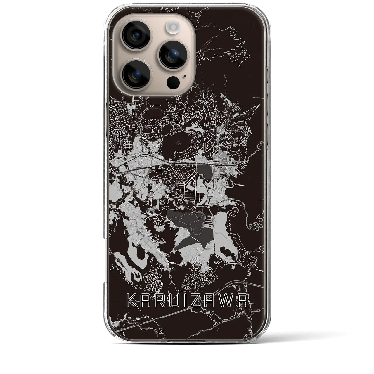 【軽井沢(長野県)】地図柄iPhoneケース(クリアタイプ)