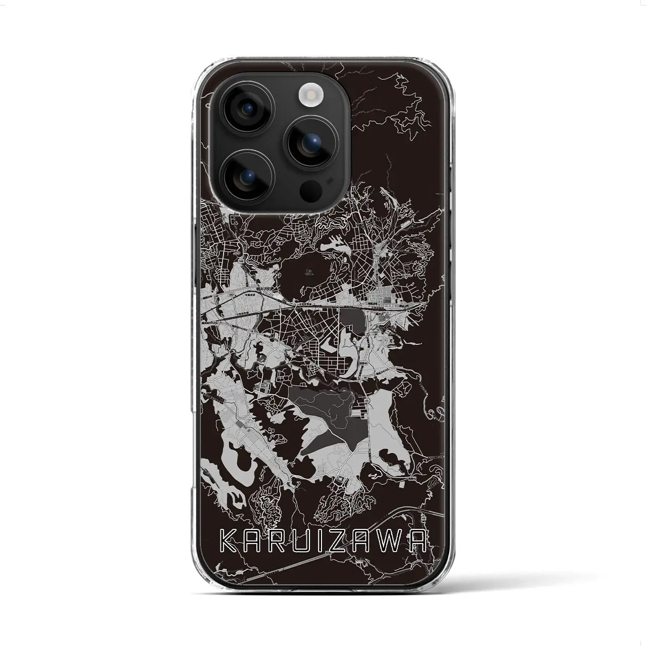 【軽井沢(長野県)】地図柄iPhoneケース(クリアタイプ)