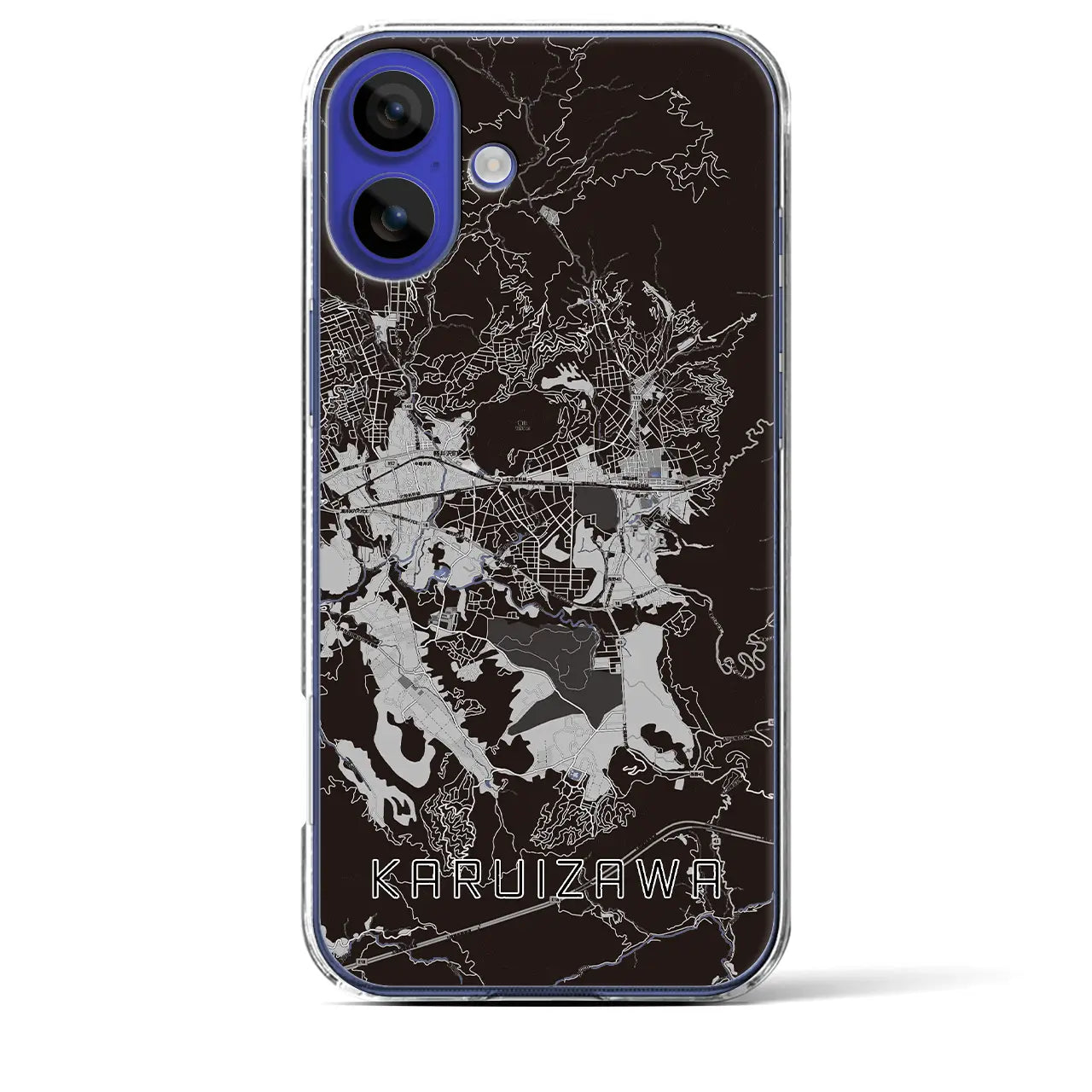 【軽井沢(長野県)】地図柄iPhoneケース(クリアタイプ)