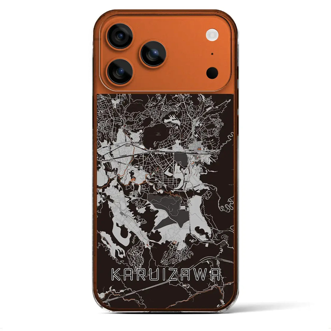 【軽井沢(長野県)】地図柄iPhoneケース(クリアタイプ)