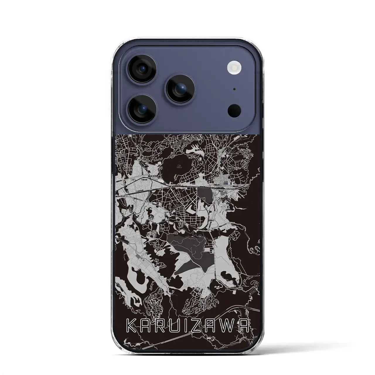 【軽井沢(長野県)】地図柄iPhoneケース(クリアタイプ)