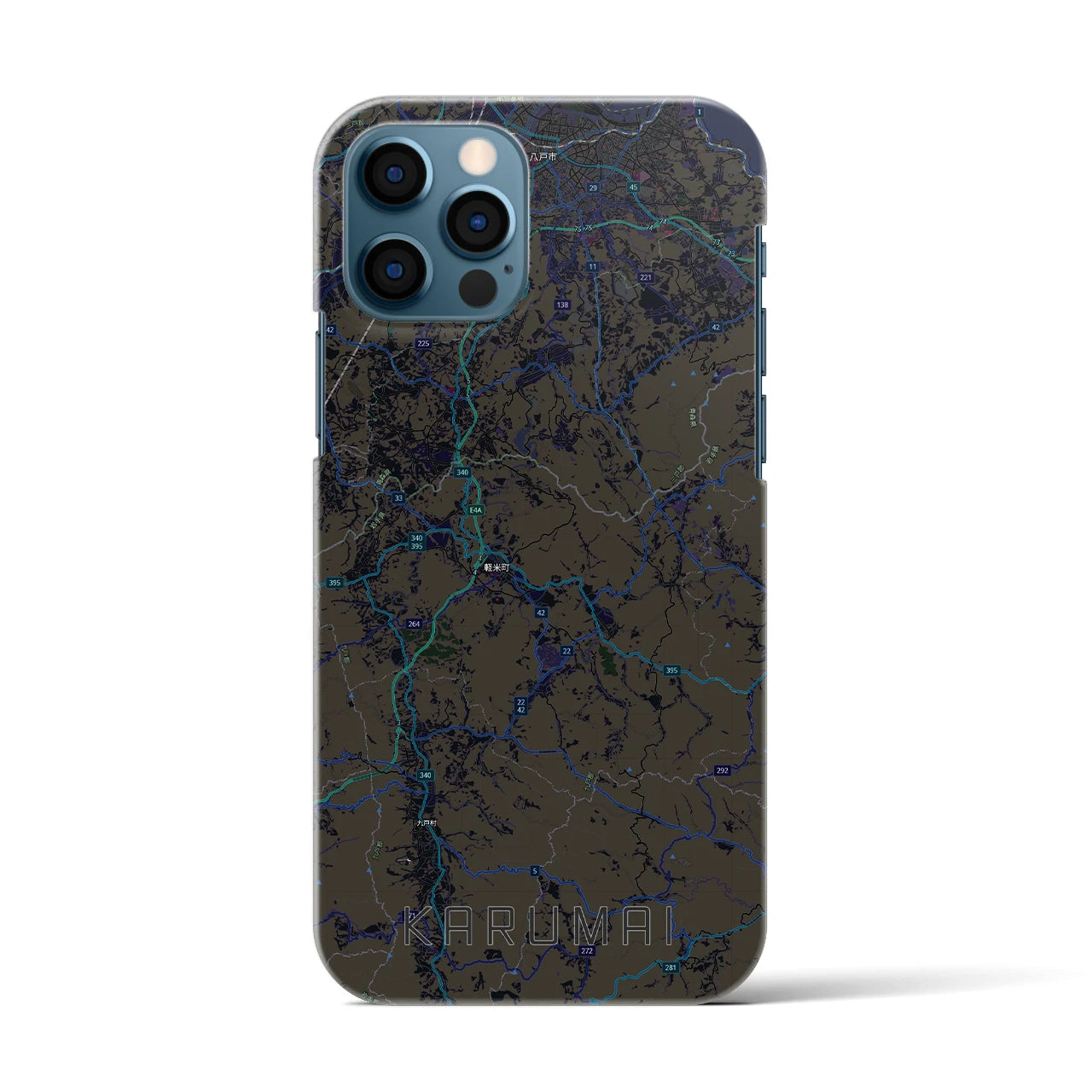 【軽米(岩手県)】地図柄iPhoneケース(バックカバータイプ)