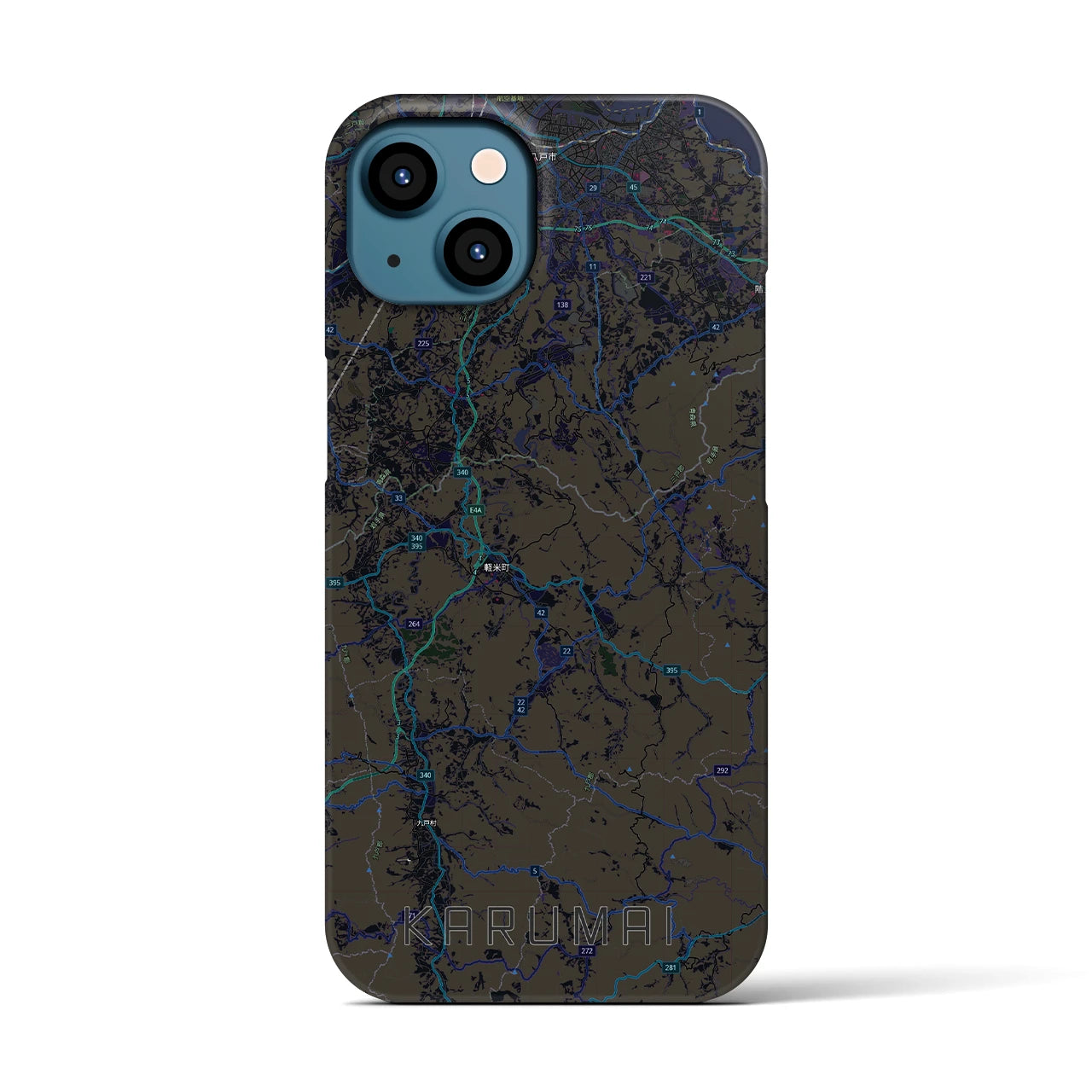 【軽米(岩手県)】地図柄iPhoneケース(バックカバータイプ)