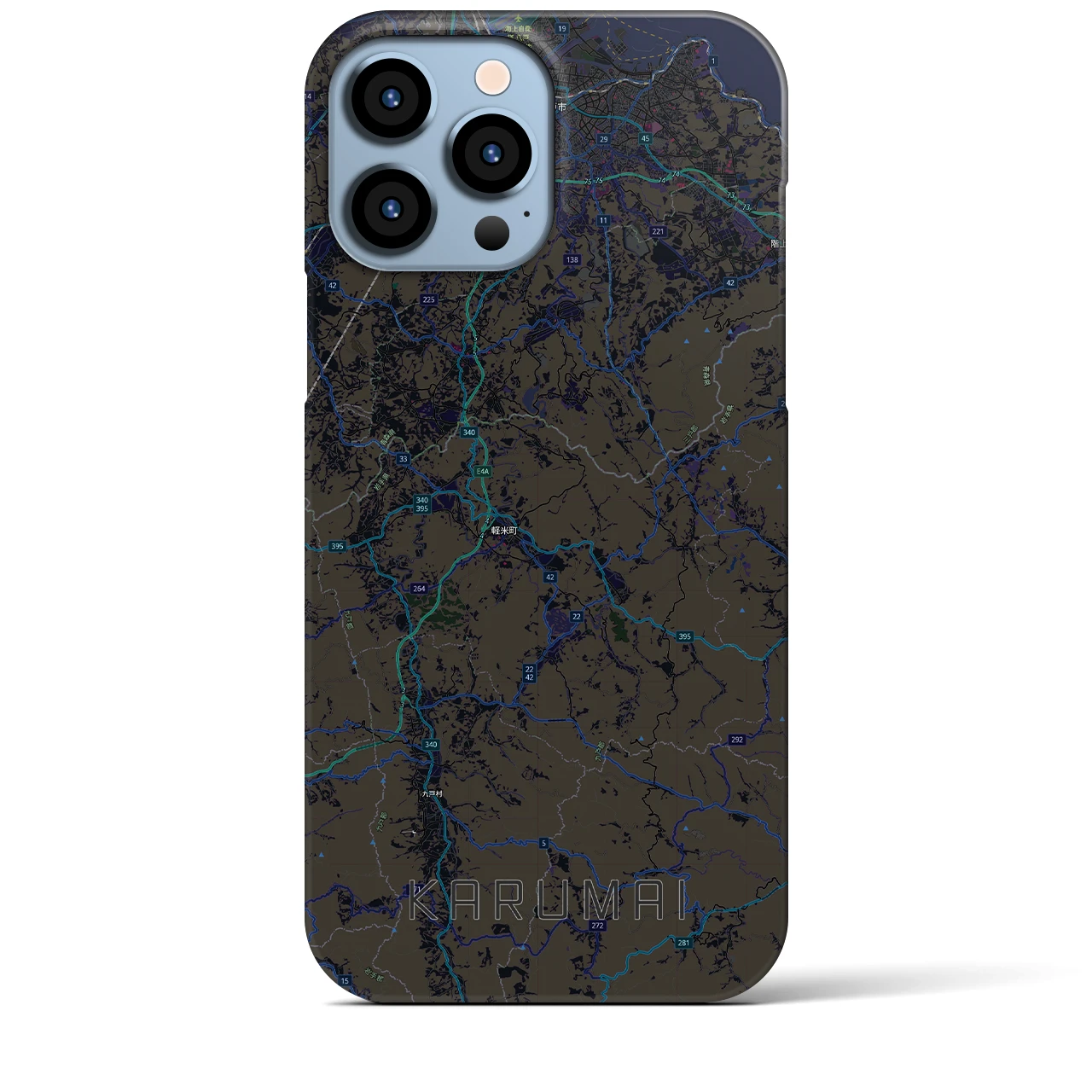 【軽米(岩手県)】地図柄iPhoneケース(バックカバータイプ)