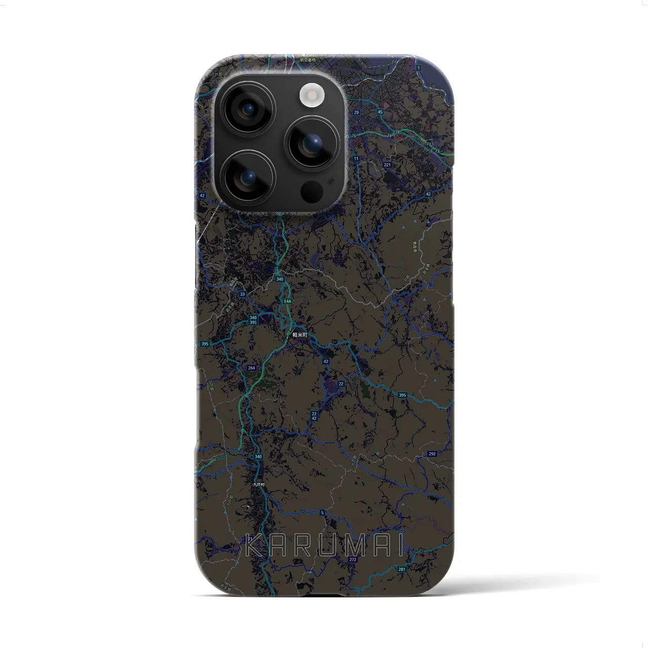 【軽米(岩手県)】地図柄iPhoneケース(バックカバータイプ)