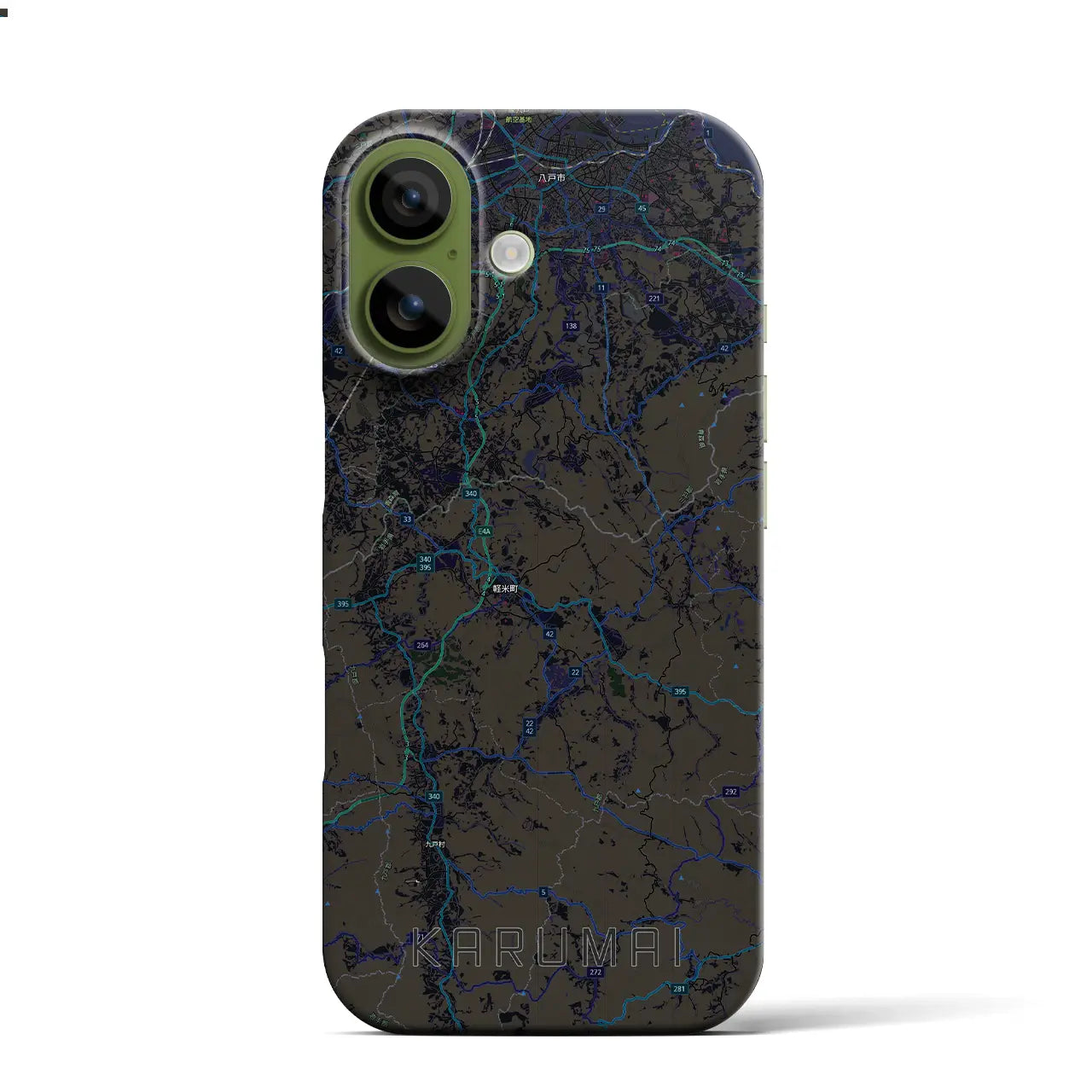 【軽米(岩手県)】地図柄iPhoneケース(バックカバータイプ)