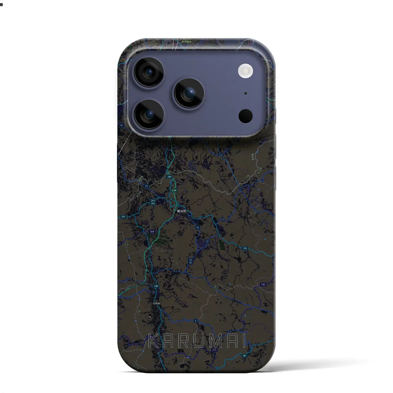 【軽米(岩手県)】地図柄iPhoneケース(バックカバータイプ)
