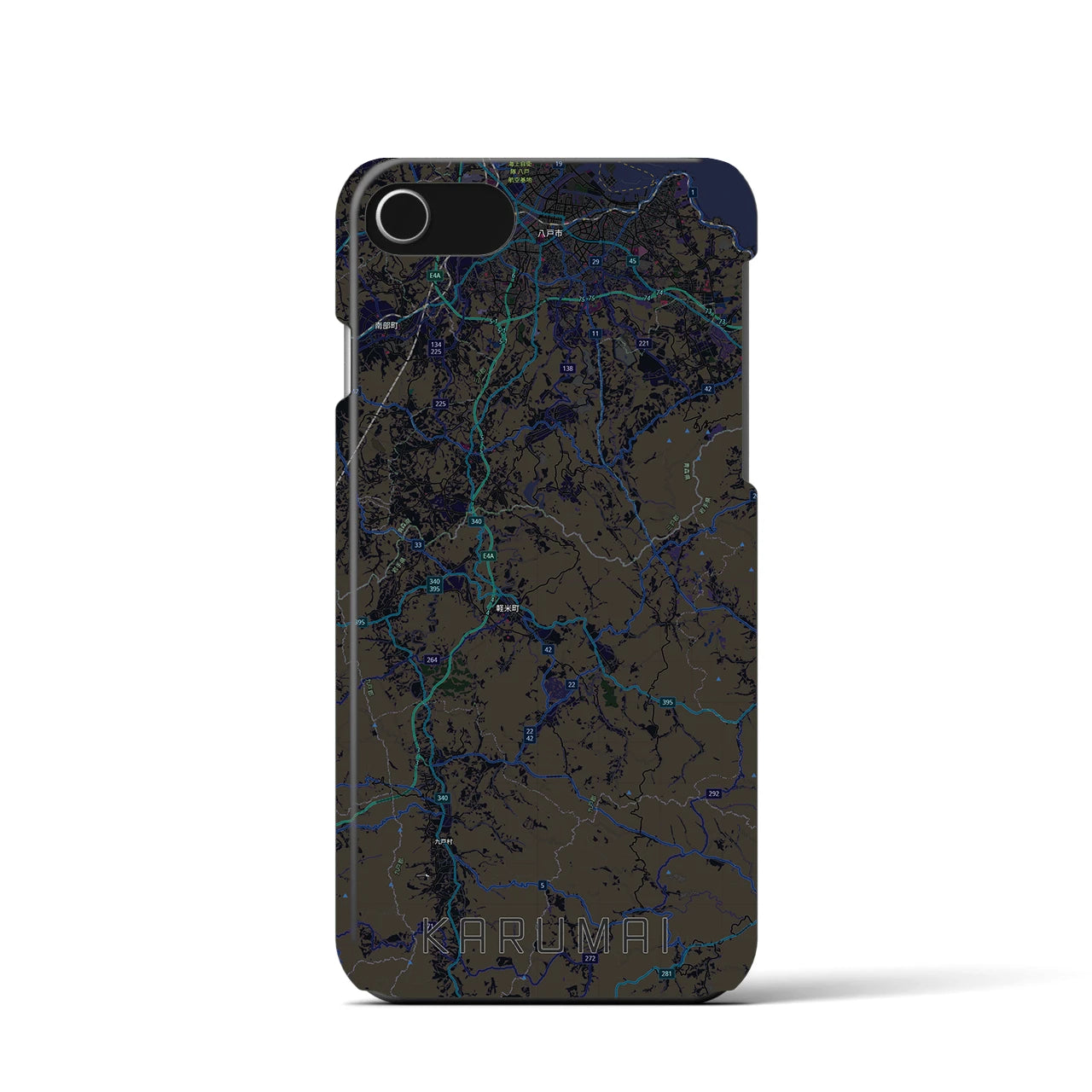 【軽米(岩手県)】地図柄iPhoneケース(バックカバータイプ)