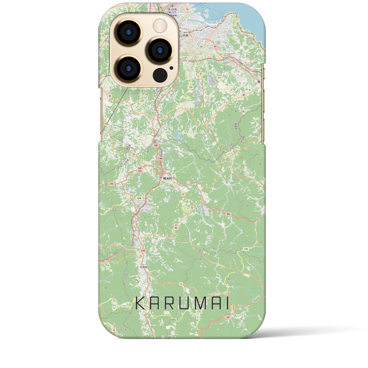 【軽米(岩手県)】地図柄iPhoneケース(バックカバータイプ)