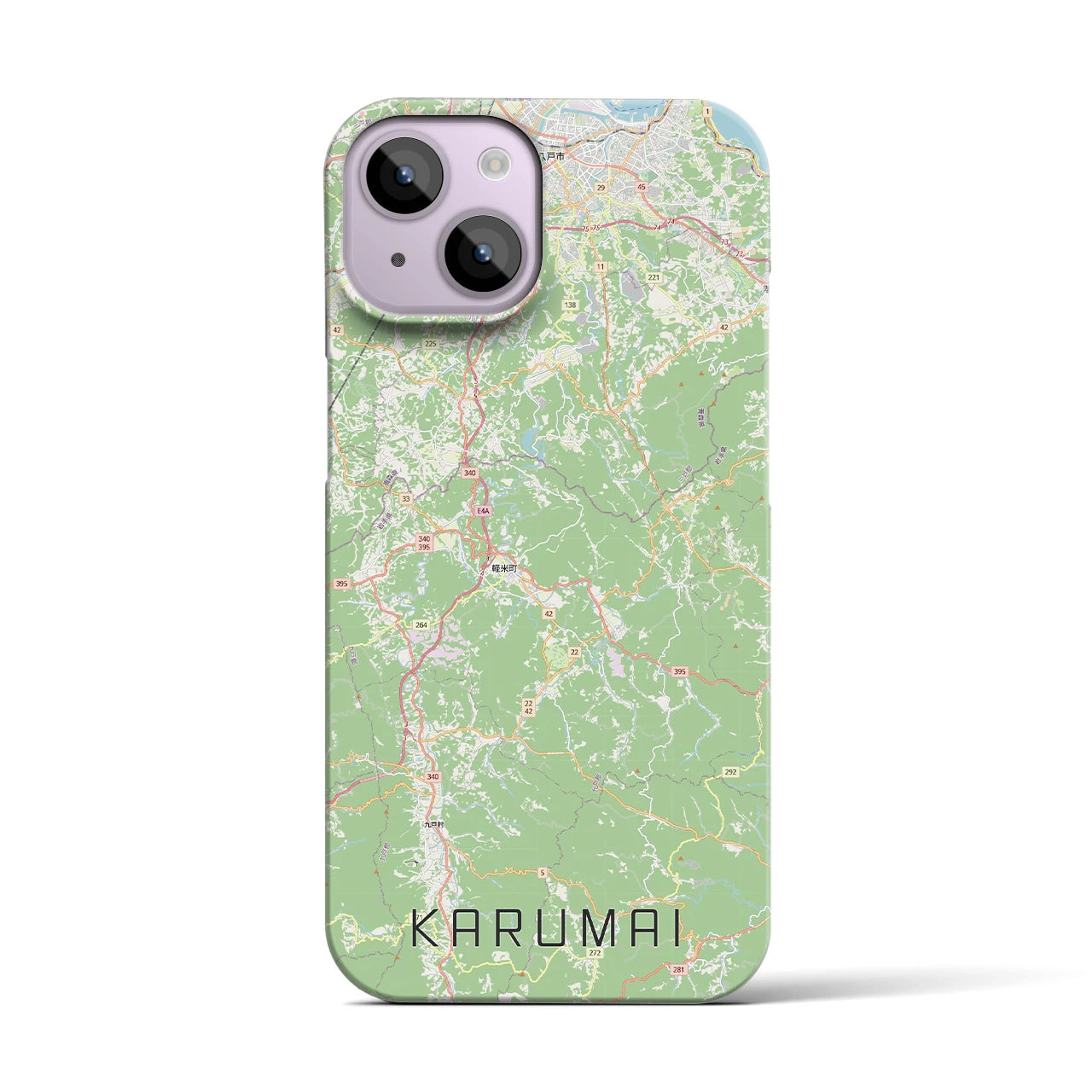 【軽米(岩手県)】地図柄iPhoneケース(バックカバータイプ)