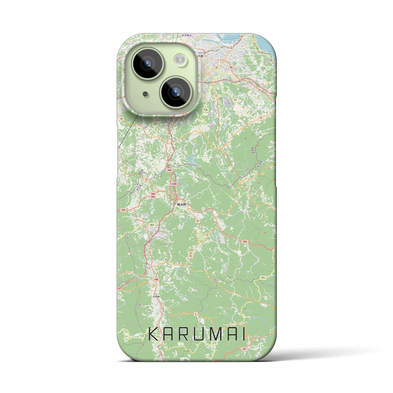 【軽米(岩手県)】地図柄iPhoneケース(バックカバータイプ)