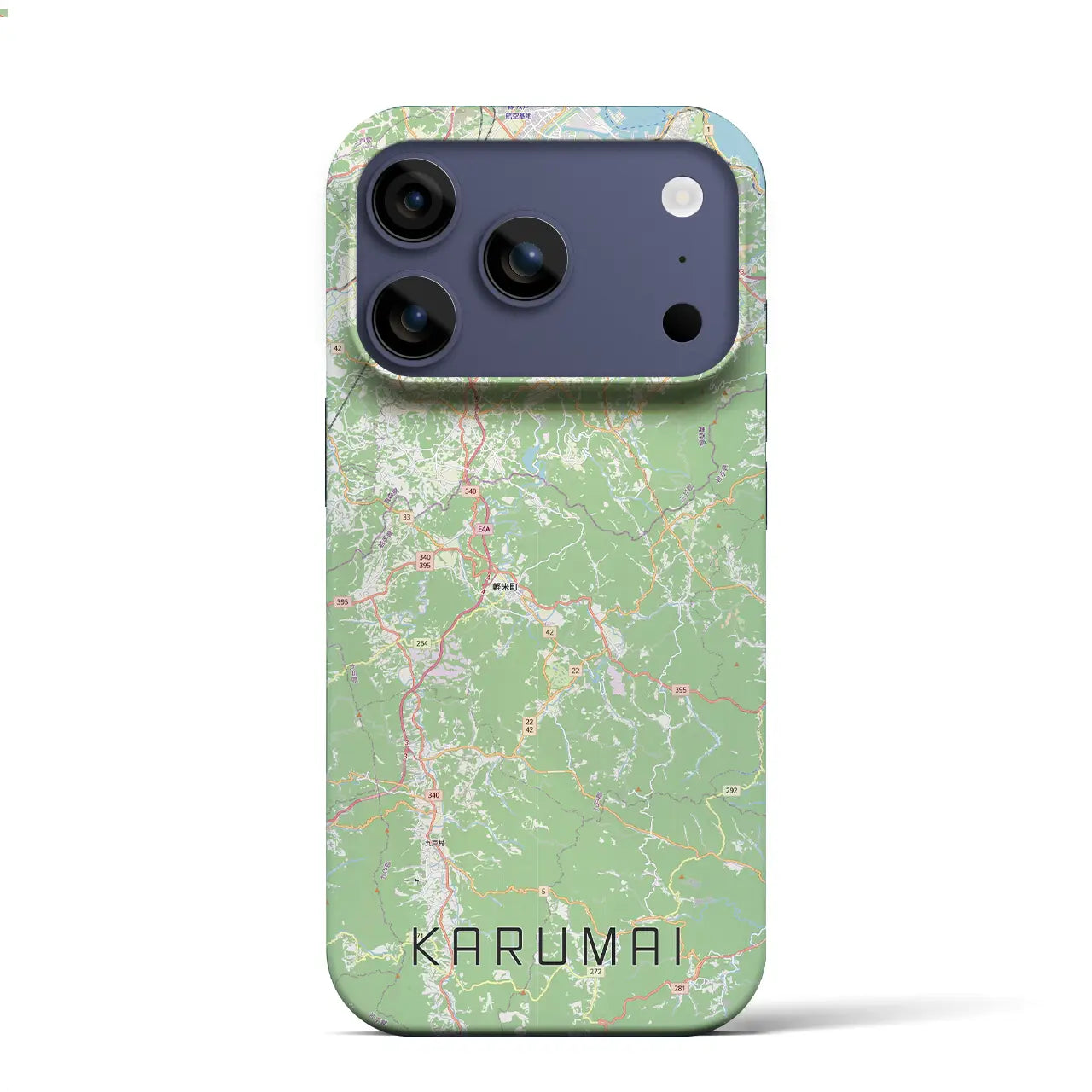 【軽米(岩手県)】地図柄iPhoneケース(バックカバータイプ)