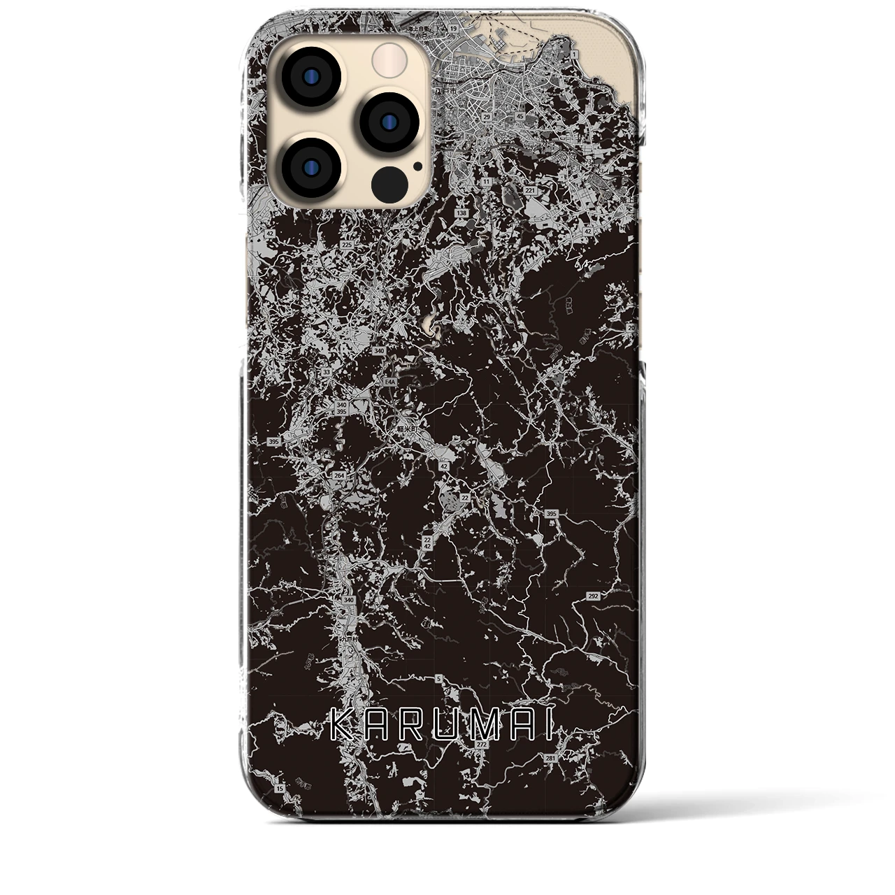 【軽米(岩手県)】地図柄iPhoneケース(クリアタイプ)