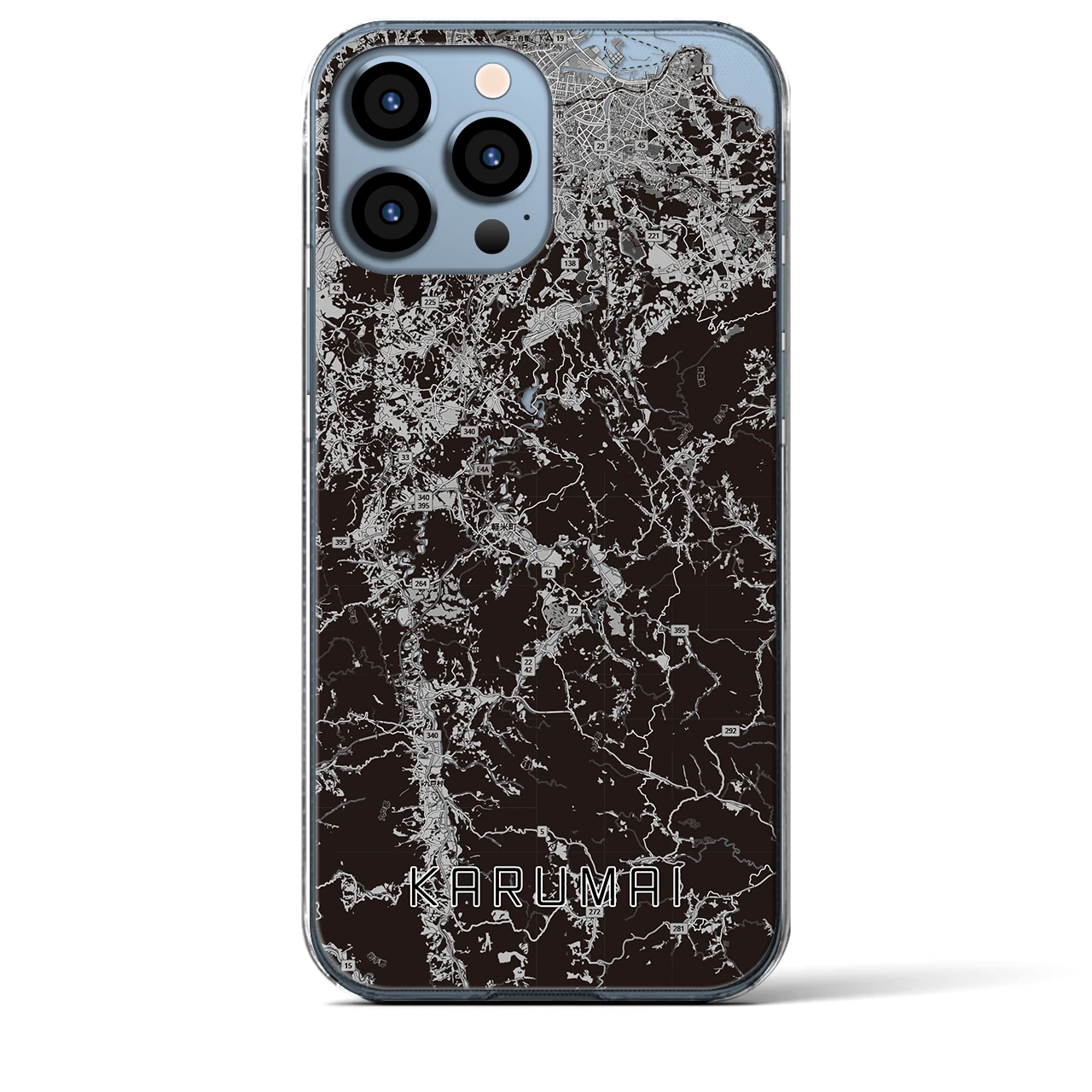 【軽米(岩手県)】地図柄iPhoneケース(クリアタイプ)