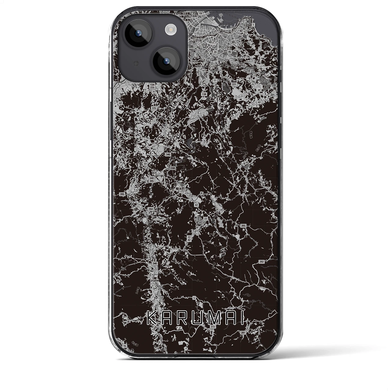 【軽米(岩手県)】地図柄iPhoneケース(クリアタイプ)