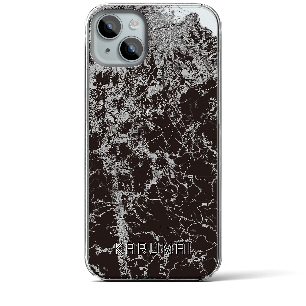 【軽米(岩手県)】地図柄iPhoneケース(クリアタイプ)