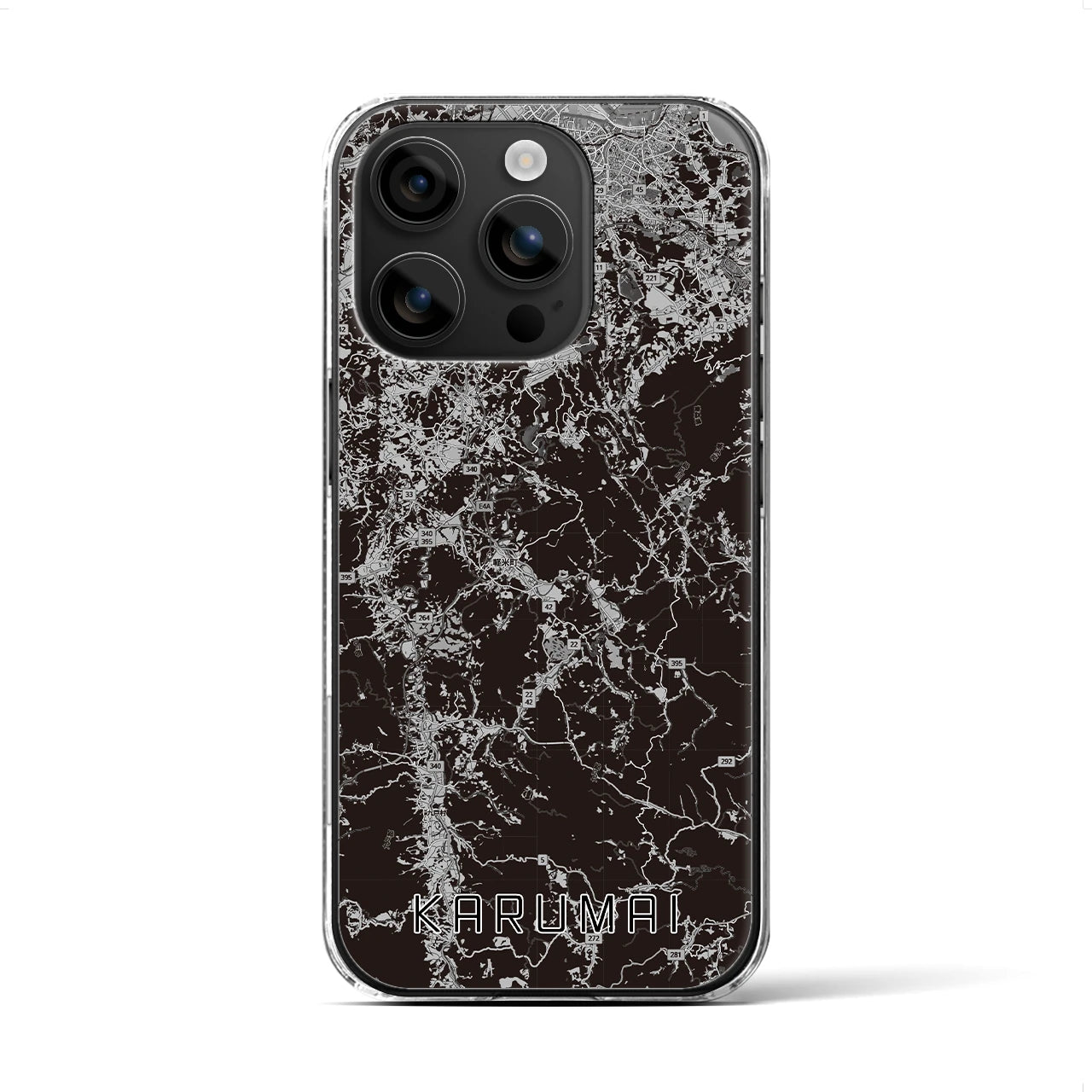 【軽米(岩手県)】地図柄iPhoneケース(クリアタイプ)