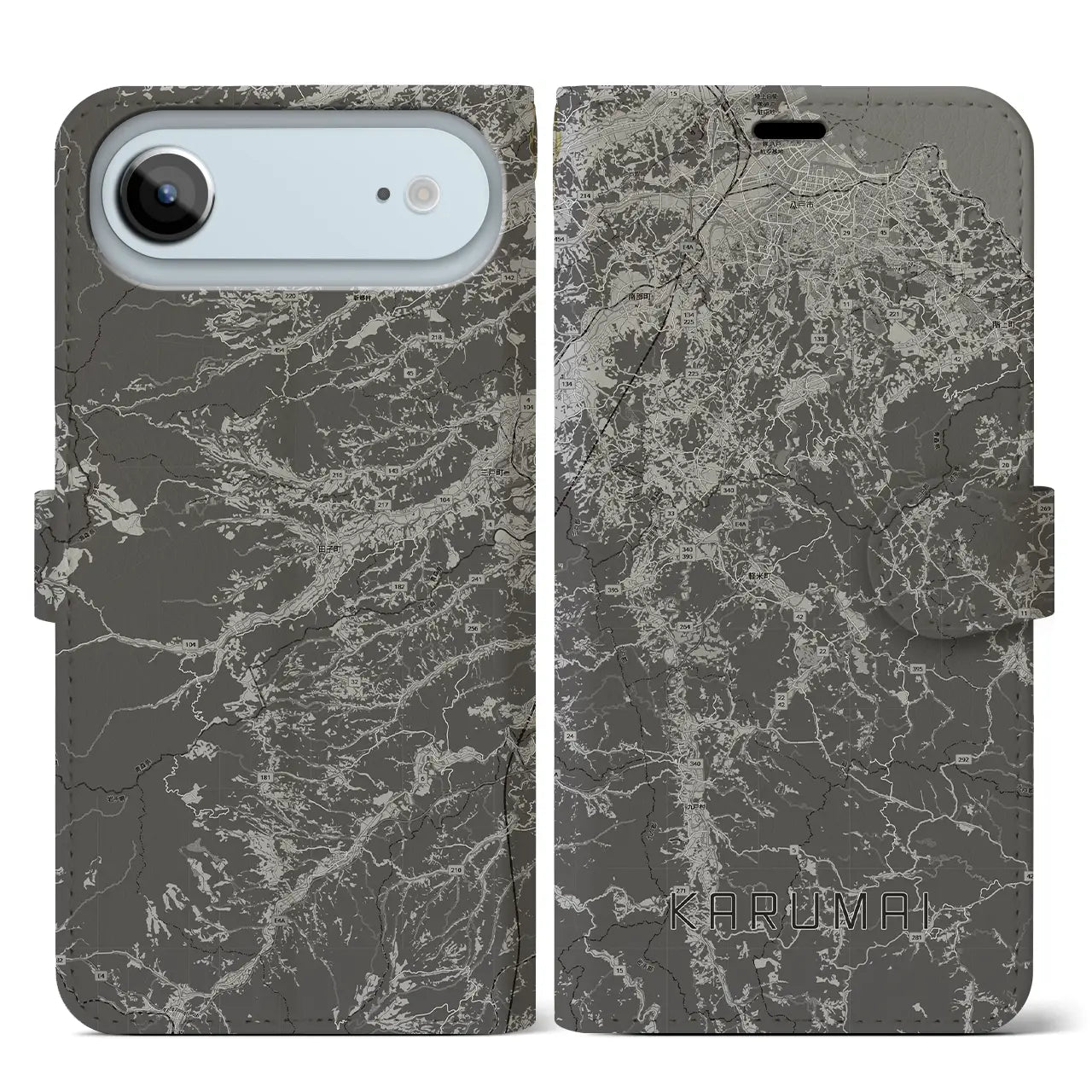 【軽米(岩手県)】地図柄iPhoneケース(手帳タイプ)