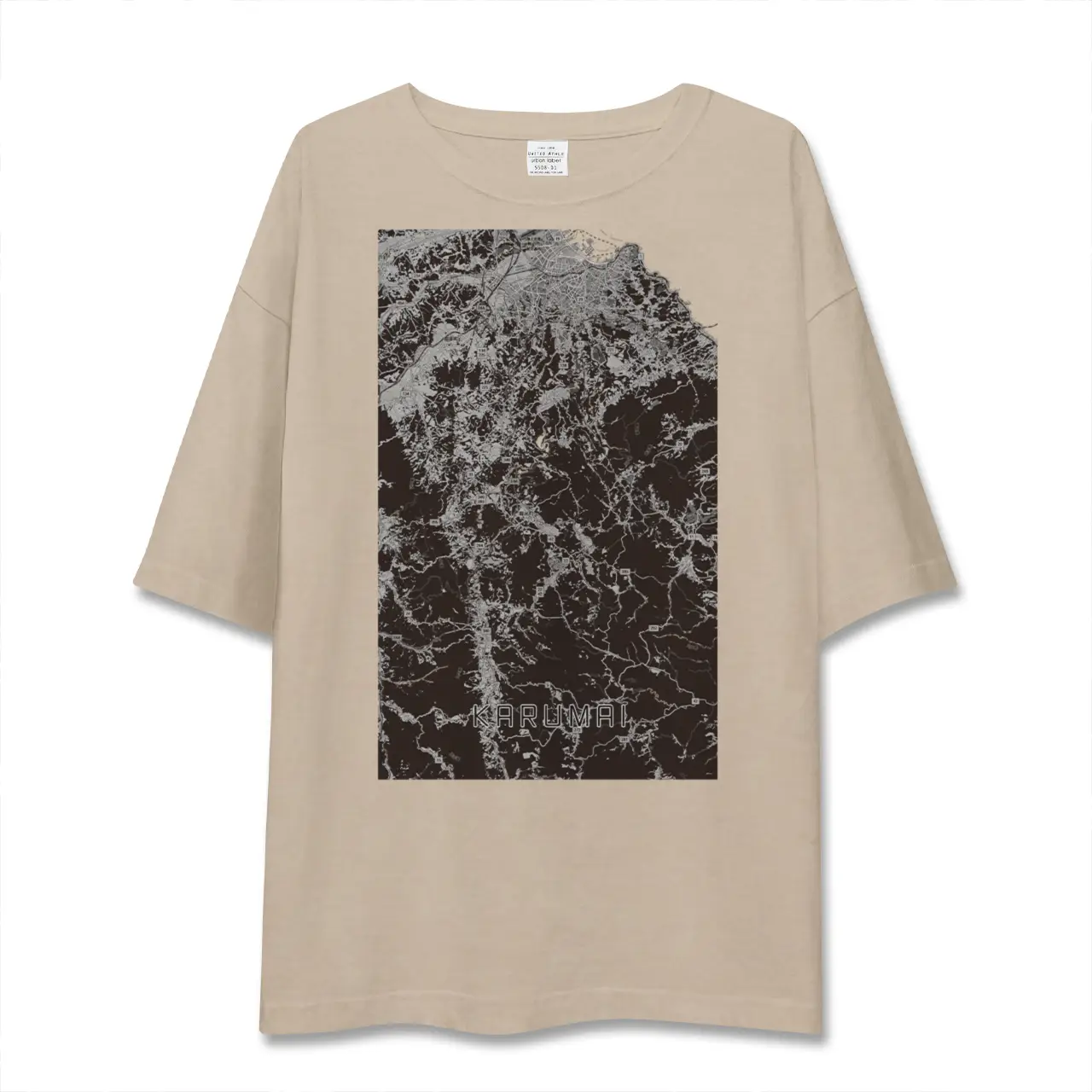 【軽米(岩手県)】地図柄ビッグシルエットTシャツ