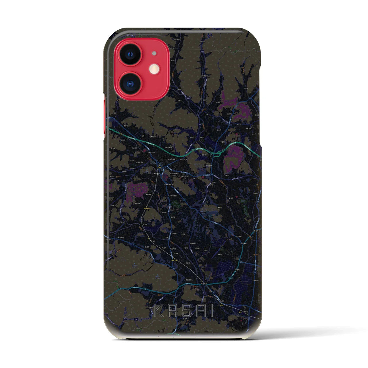 【加西(兵庫県)】地図柄iPhoneケース(バックカバータイプ)