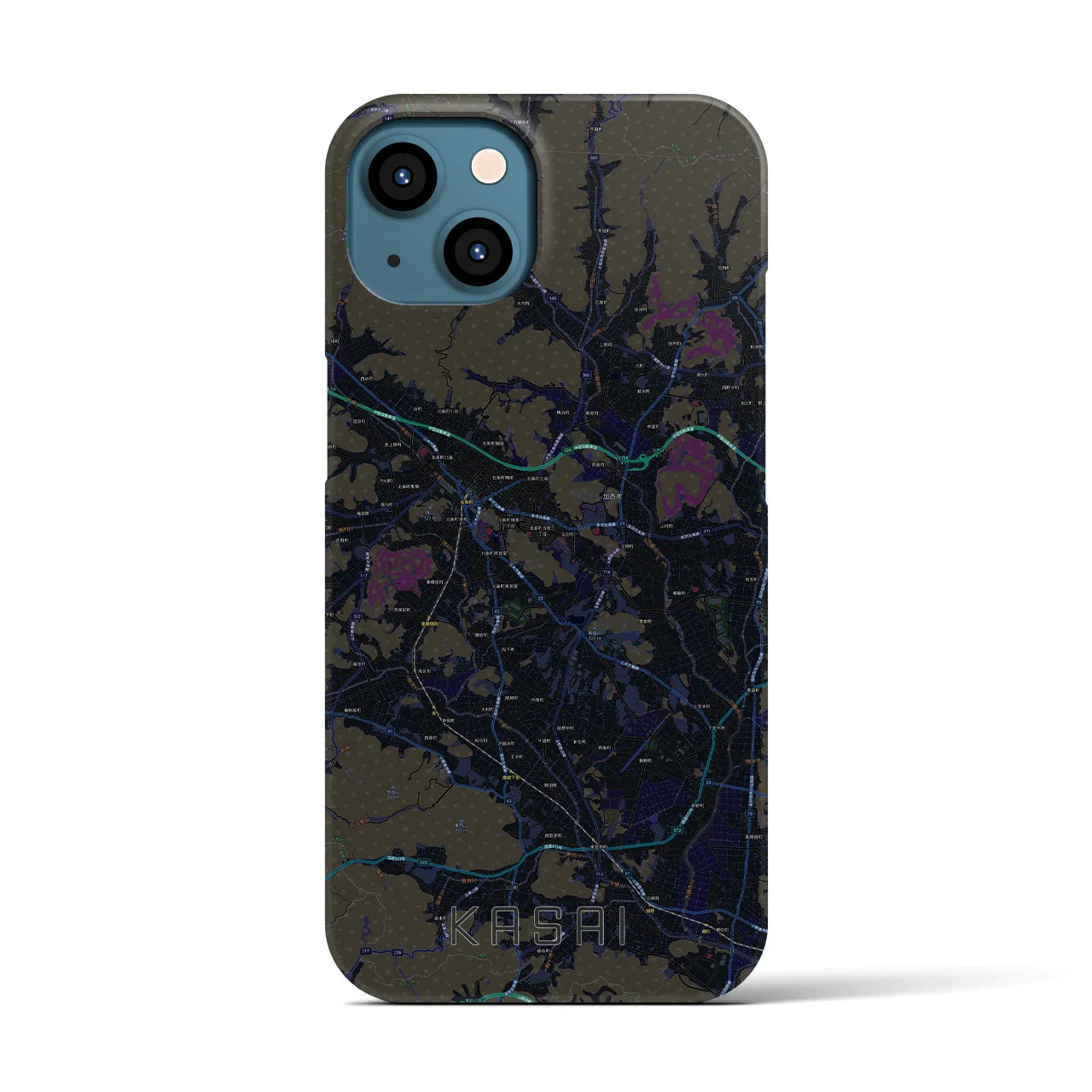 【加西(兵庫県)】地図柄iPhoneケース(バックカバータイプ)