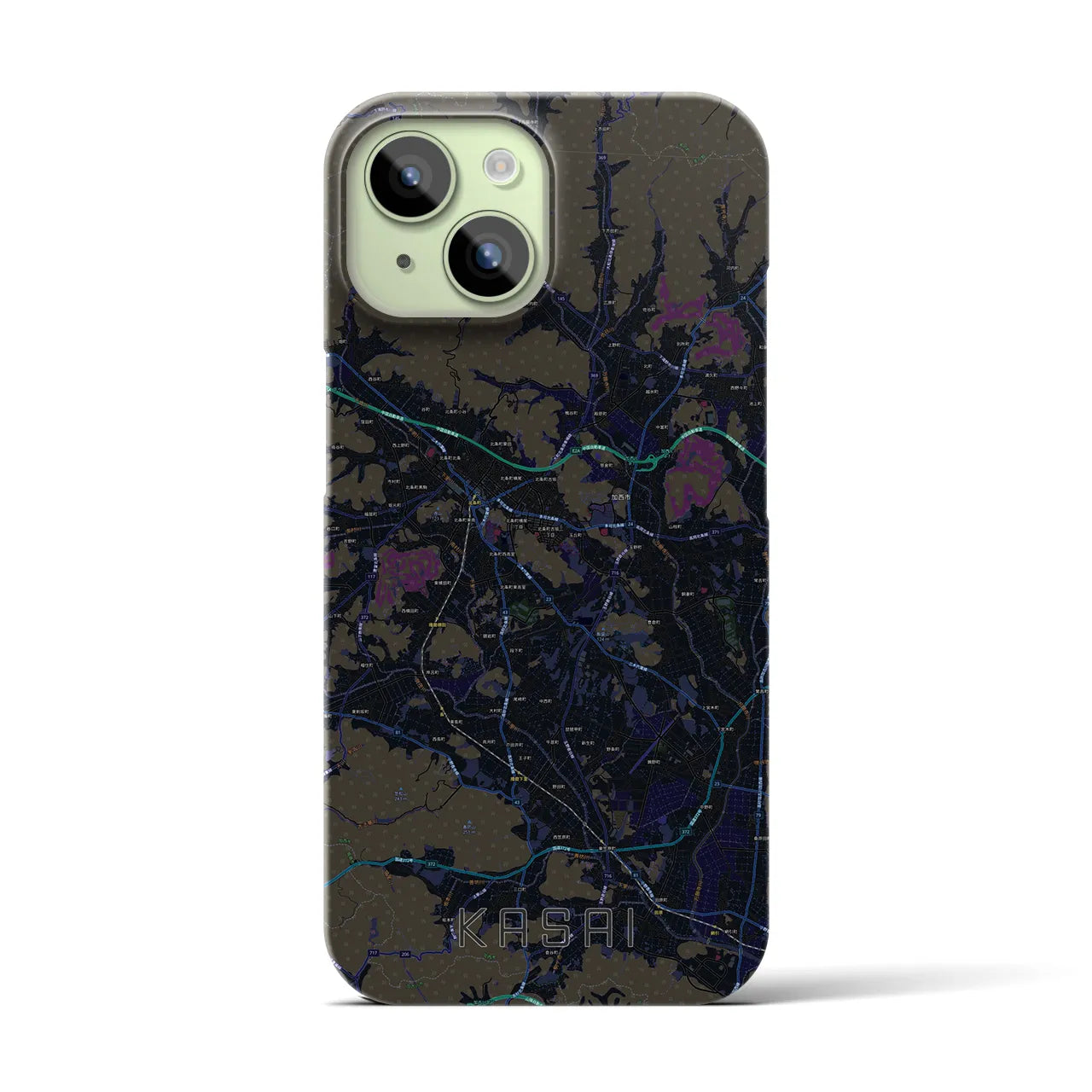 【加西(兵庫県)】地図柄iPhoneケース(バックカバータイプ)