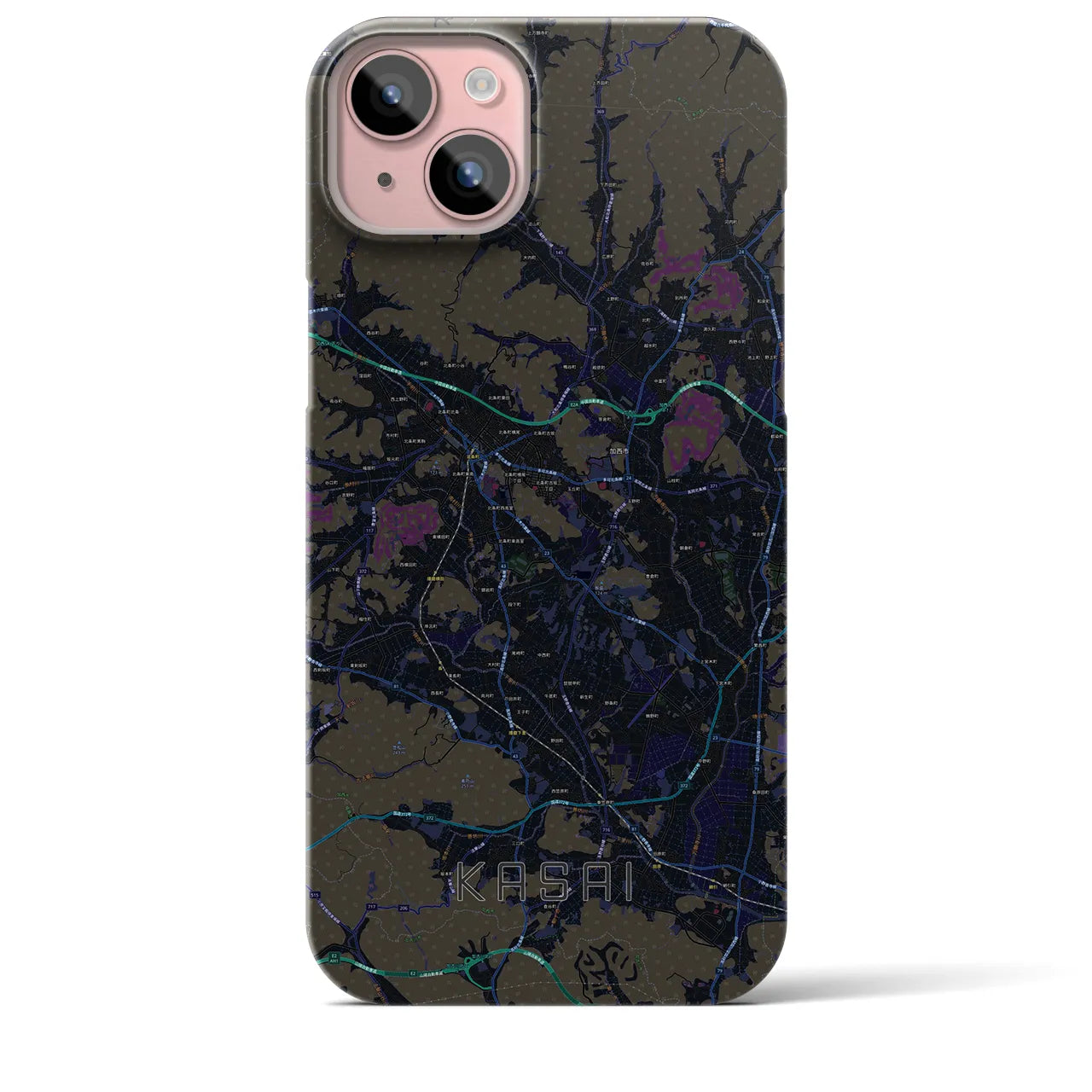 【加西(兵庫県)】地図柄iPhoneケース(バックカバータイプ)