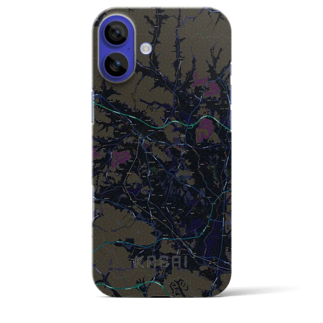 【加西(兵庫県)】地図柄iPhoneケース(バックカバータイプ)