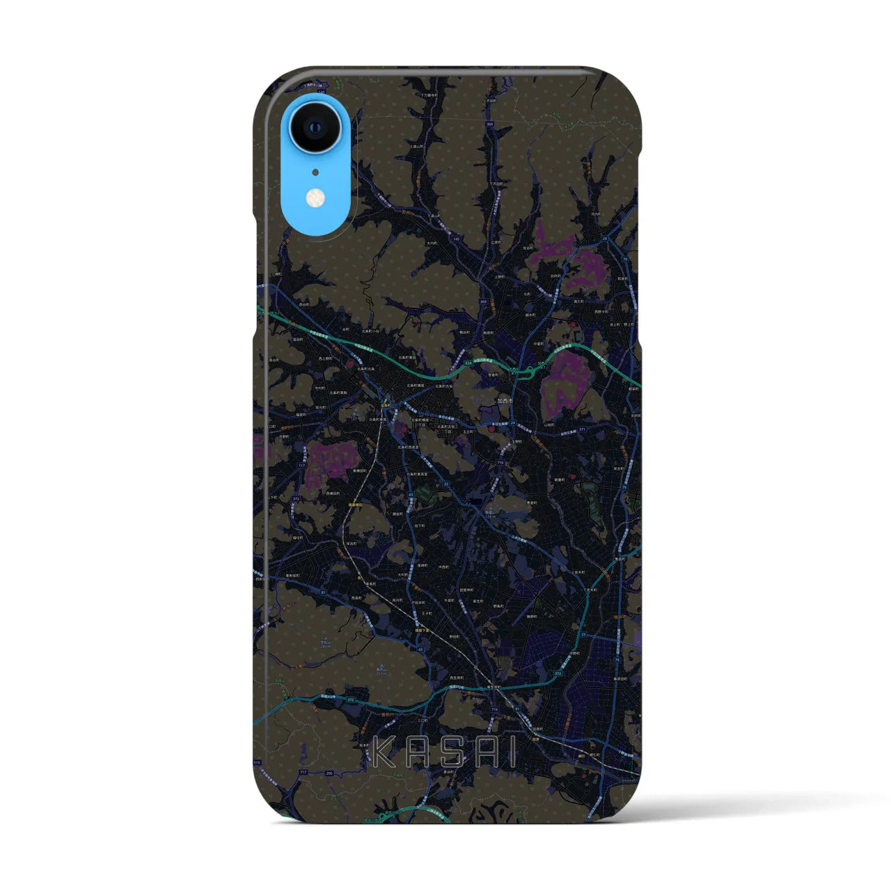 【加西(兵庫県)】地図柄iPhoneケース(バックカバータイプ)