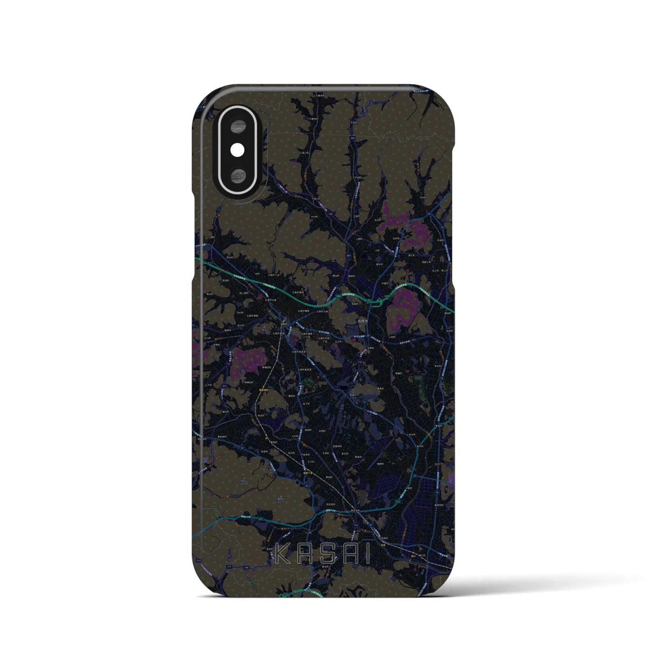 【加西(兵庫県)】地図柄iPhoneケース(バックカバータイプ)