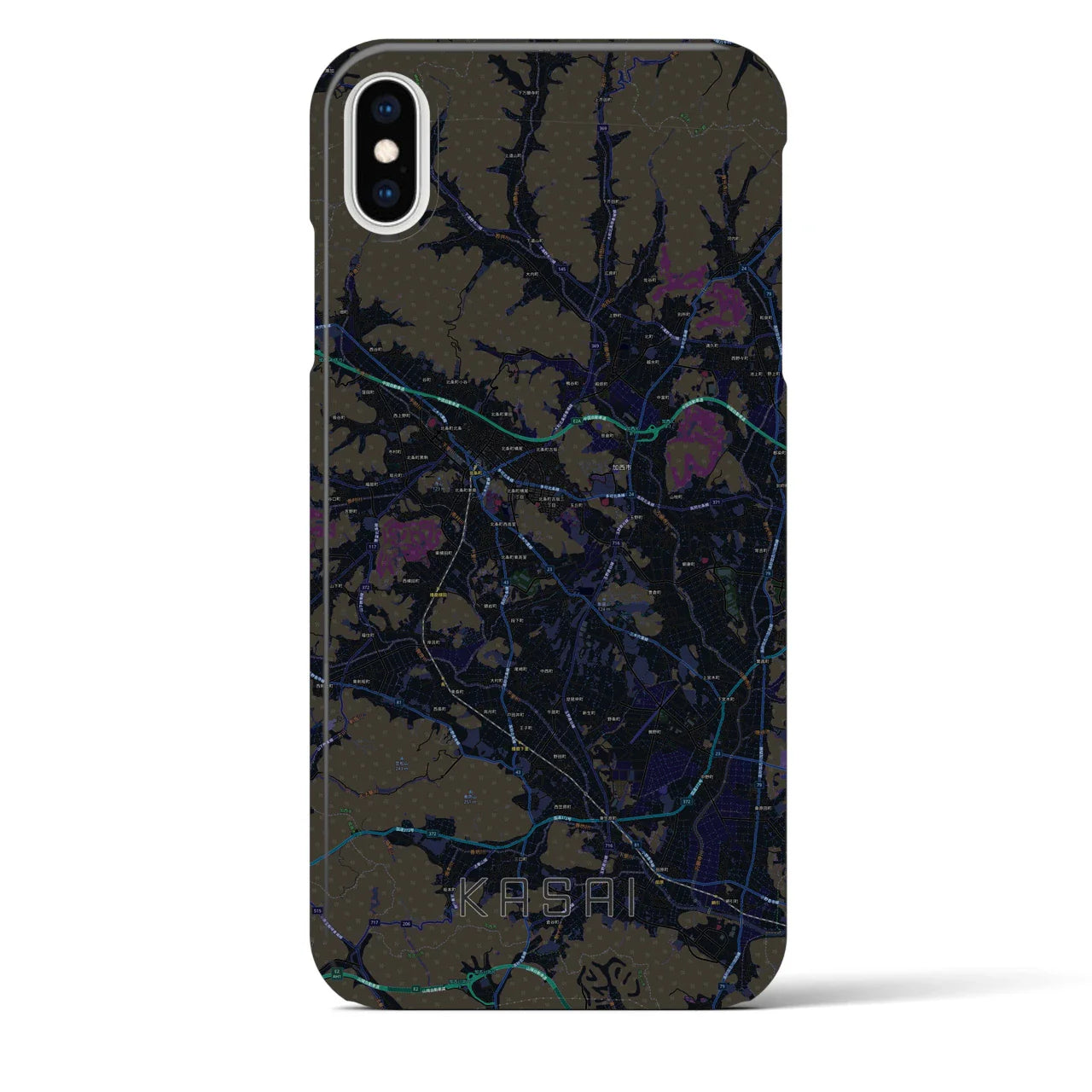 【加西(兵庫県)】地図柄iPhoneケース(バックカバータイプ)