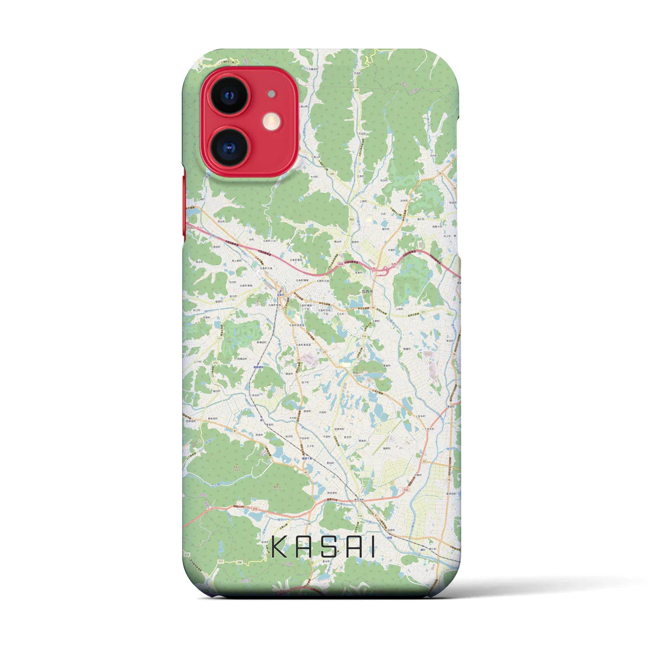 【加西(兵庫県)】地図柄iPhoneケース(バックカバータイプ)