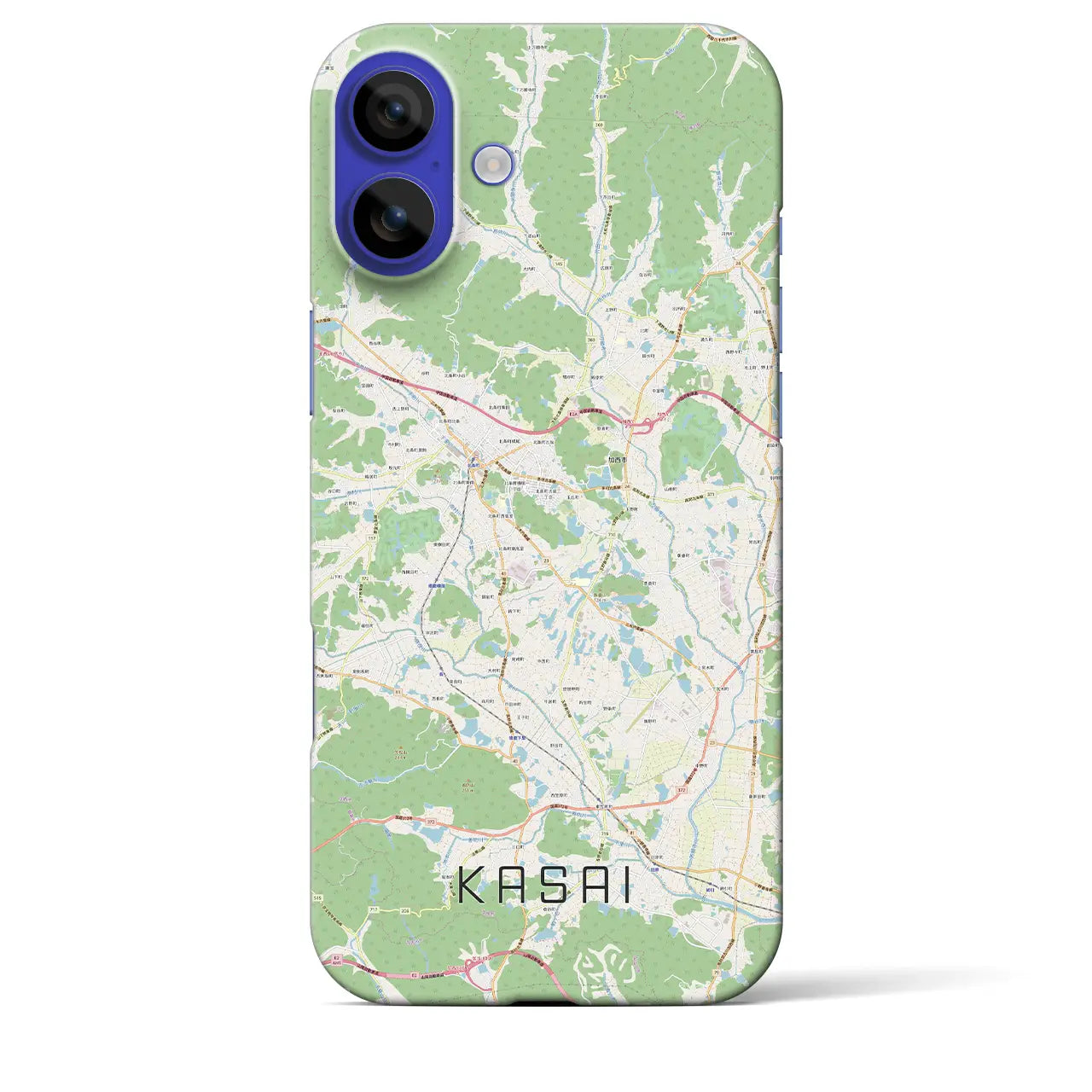 【加西(兵庫県)】地図柄iPhoneケース(バックカバータイプ)ナチュラル・iPhone 16 Pro Max 用