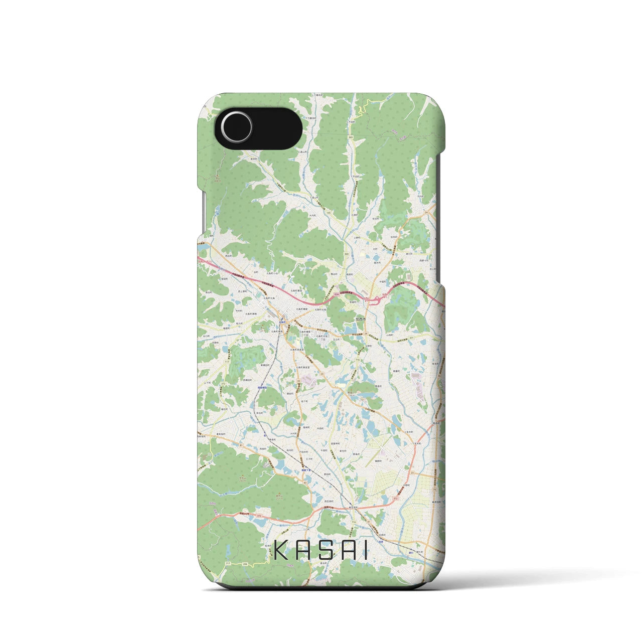 【加西(兵庫県)】地図柄iPhoneケース(バックカバータイプ)