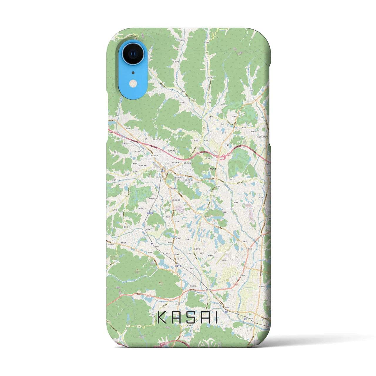 【加西(兵庫県)】地図柄iPhoneケース(バックカバータイプ)
