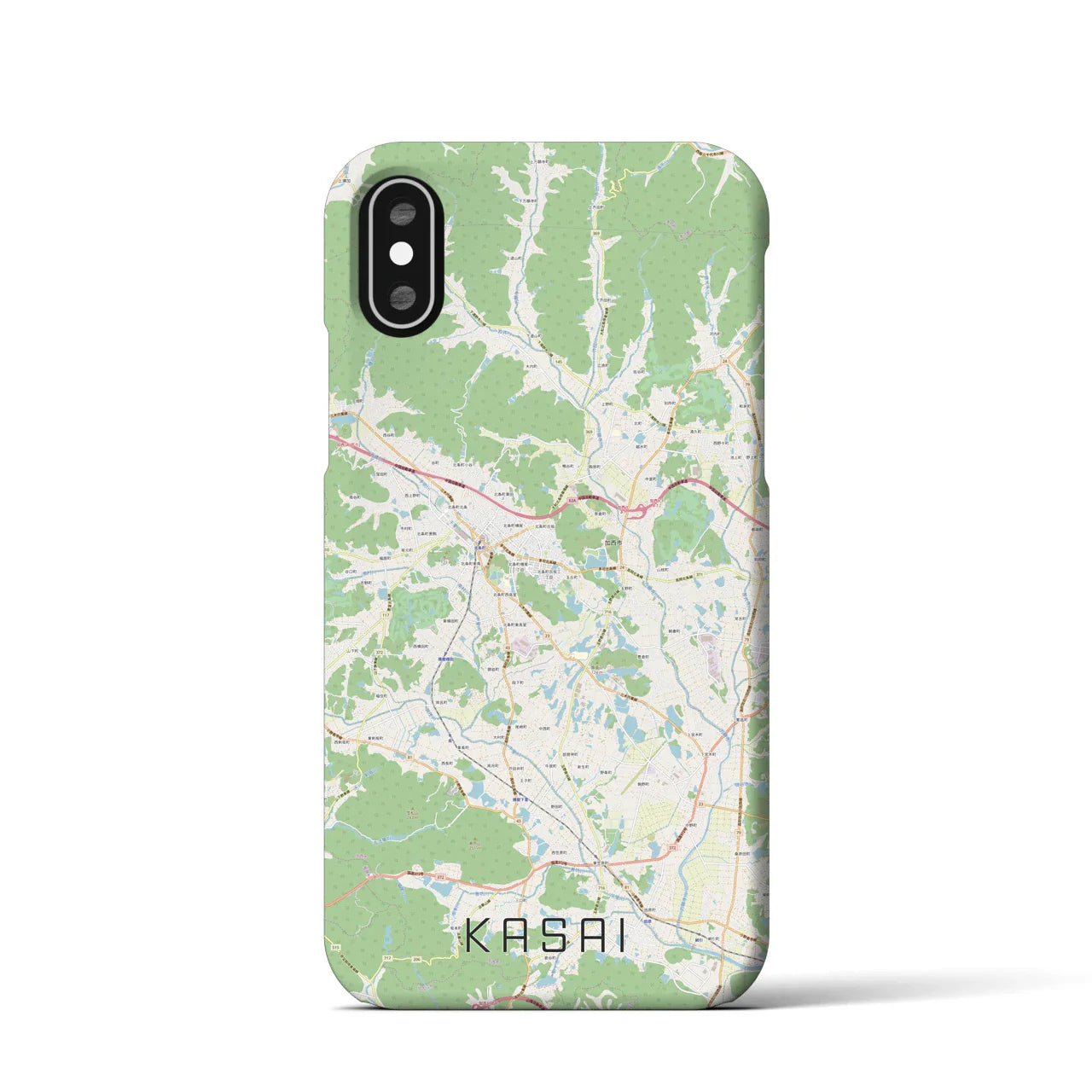 【加西(兵庫県)】地図柄iPhoneケース(バックカバータイプ)