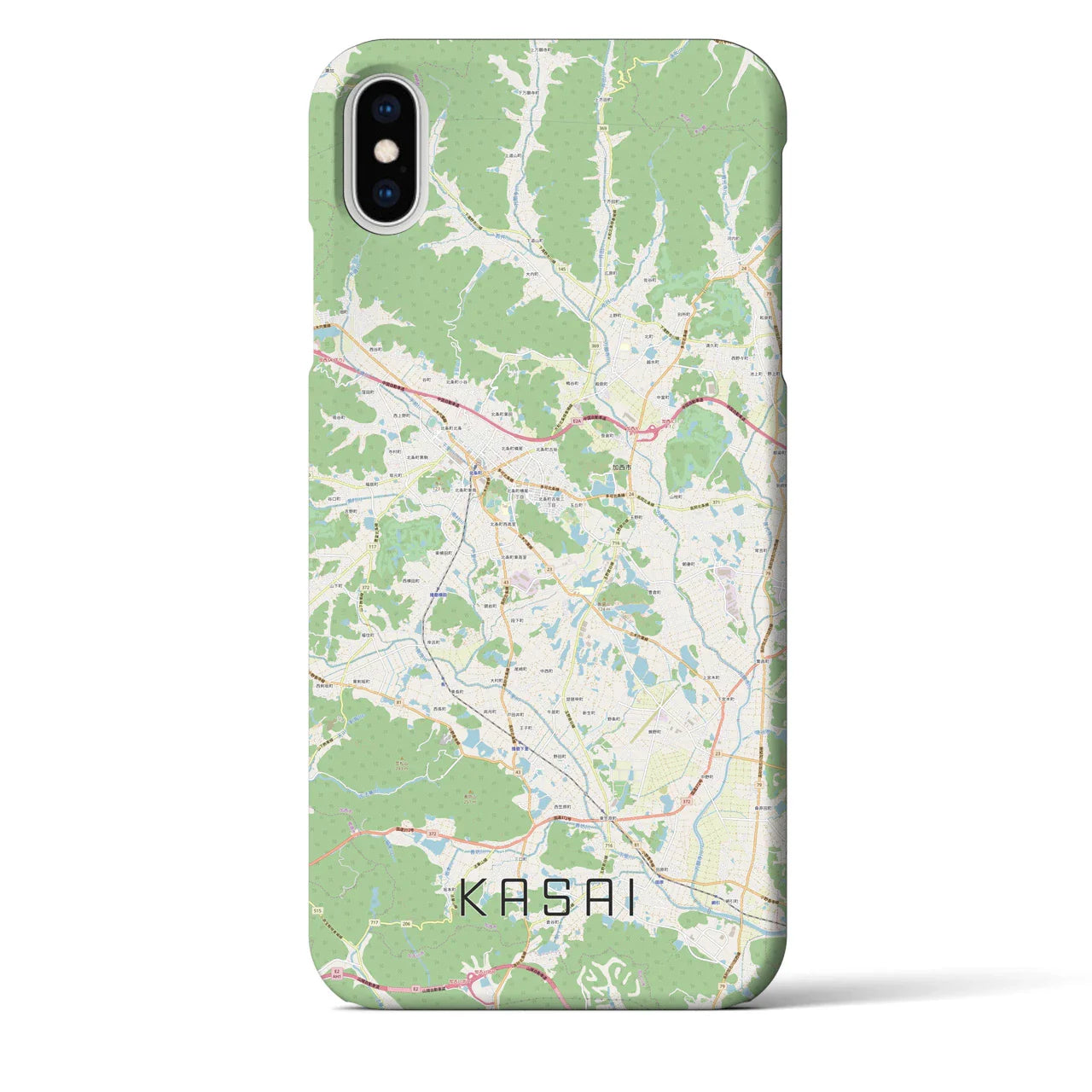 【加西(兵庫県)】地図柄iPhoneケース(バックカバータイプ)
