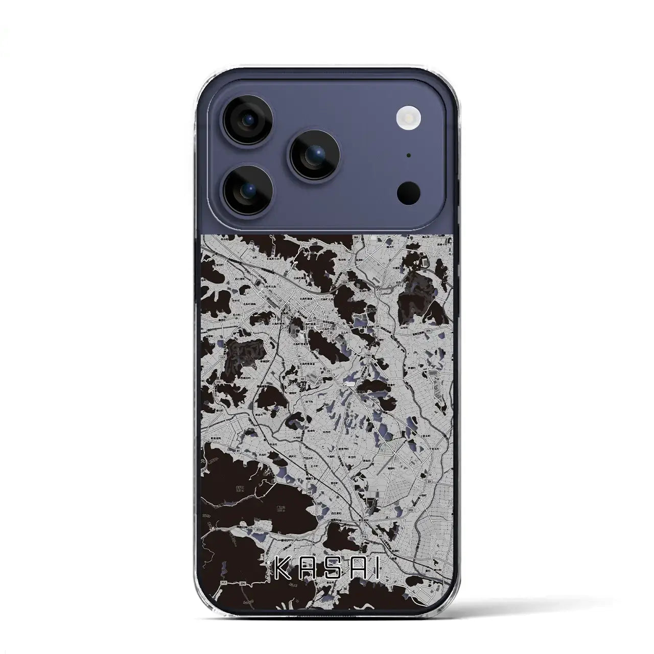【加西(兵庫県)】地図柄iPhoneケース(クリアタイプ)モノトーン・iPhone 17 Pro Max 用