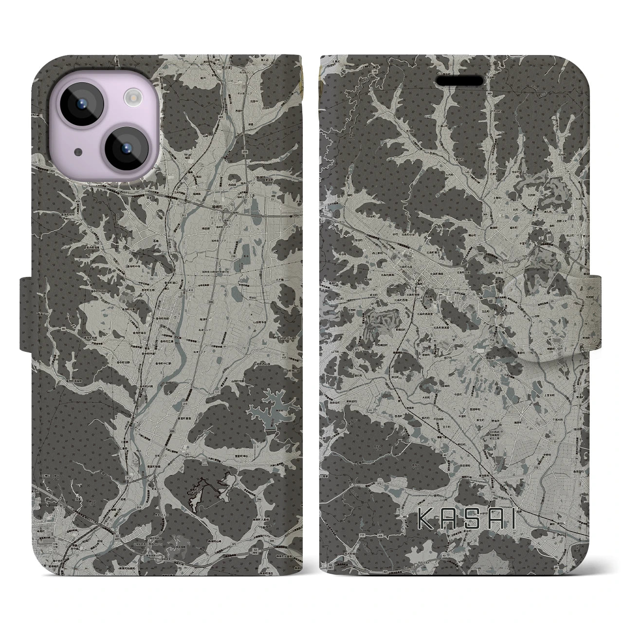 【加西(兵庫県)】地図柄iPhoneケース(手帳タイプ)