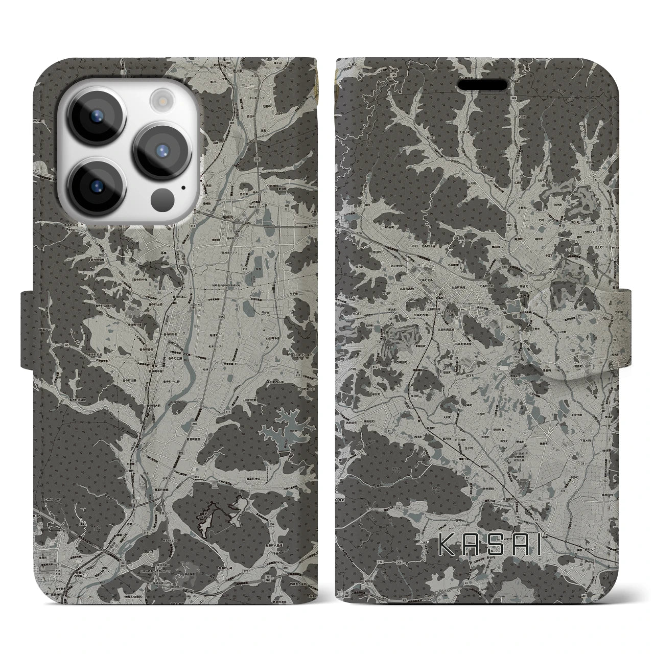 【加西(兵庫県)】地図柄iPhoneケース(手帳タイプ)