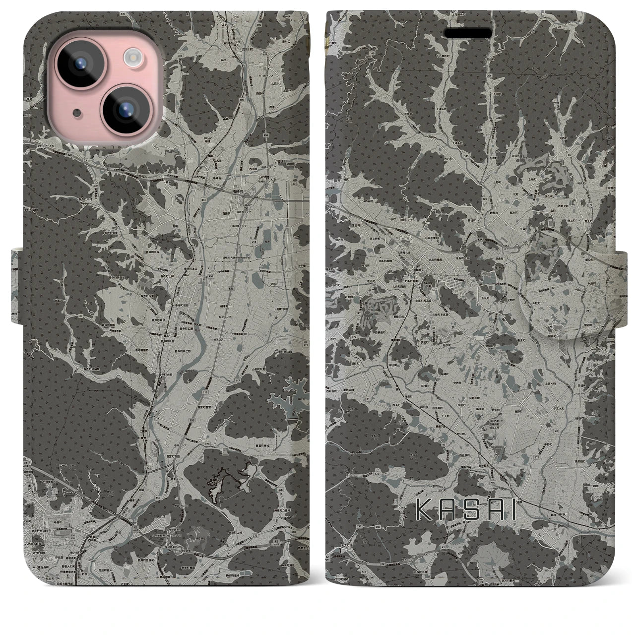 【加西(兵庫県)】地図柄iPhoneケース(手帳タイプ)